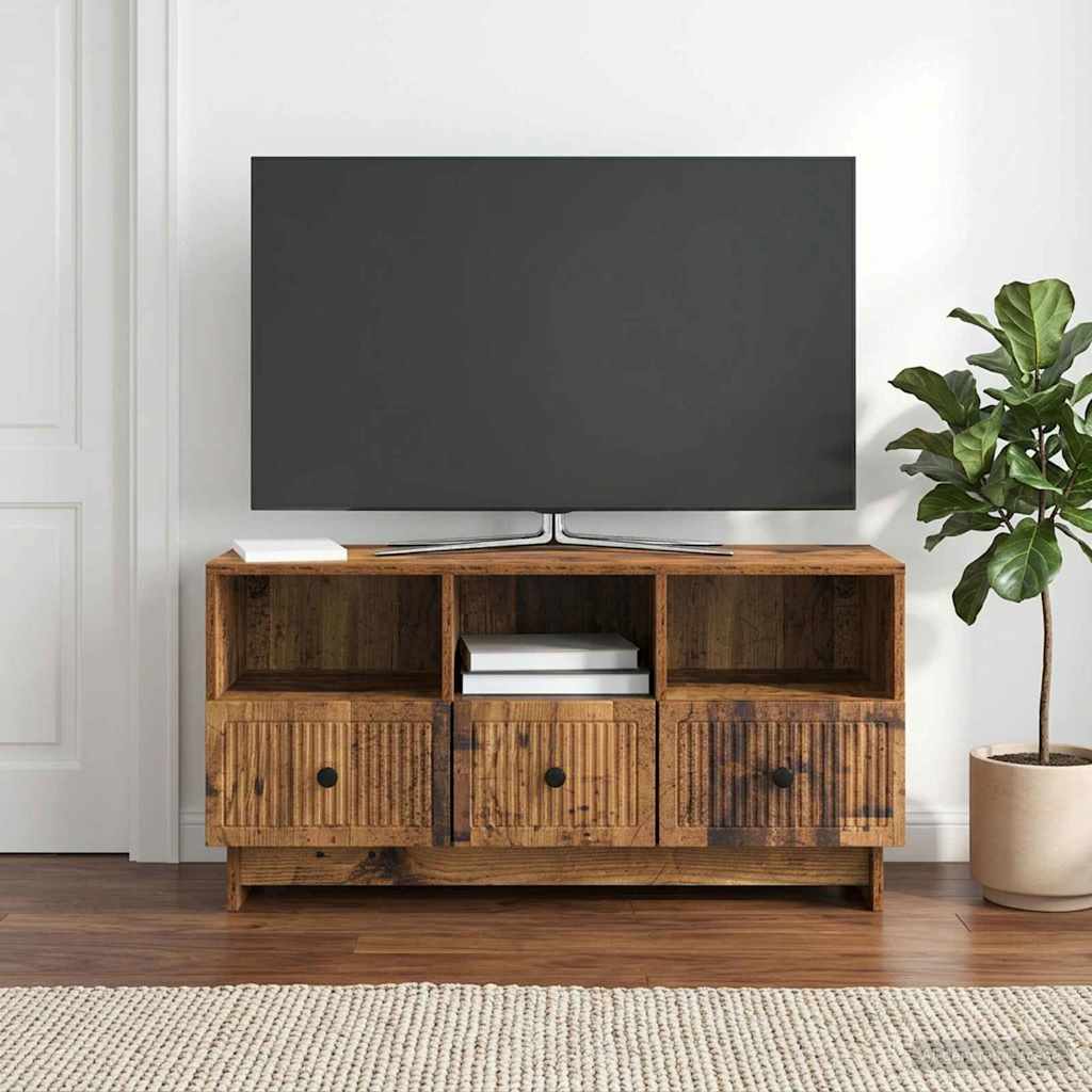 TV Cabinet Old Wood 102 x 34.5 x 50 cm Engineered Wood