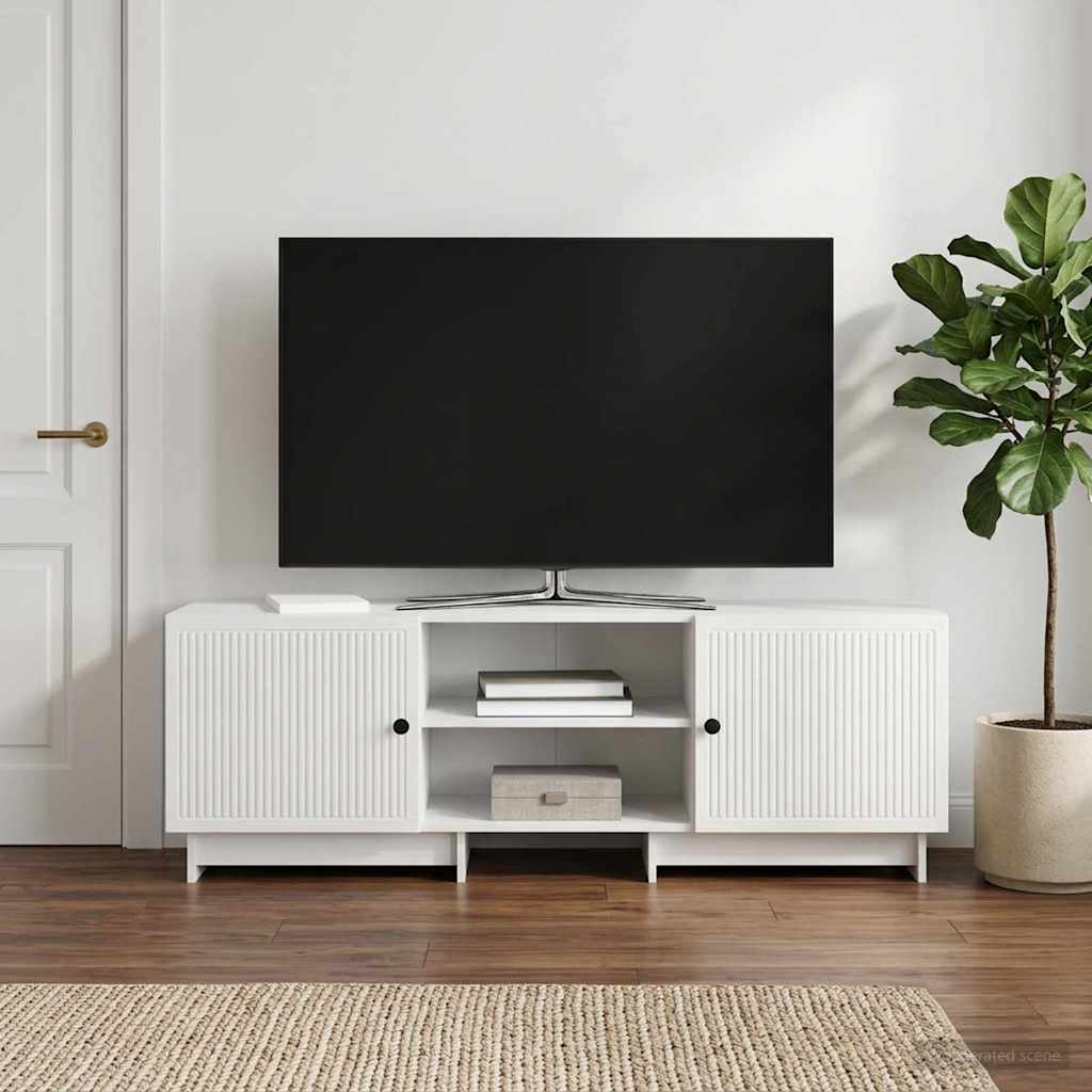TV Cabinet High Gloss White 150 x 31 x 50 cm Engineered Wood