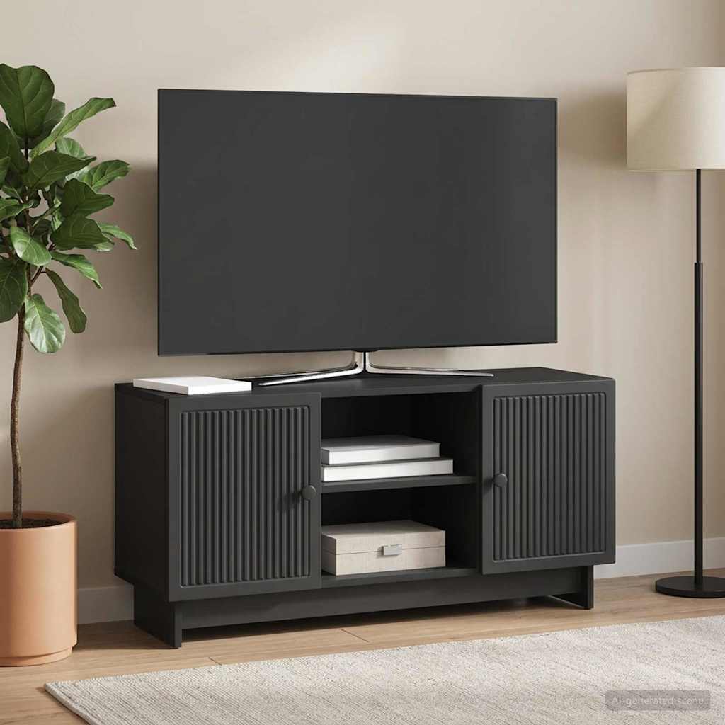 TV Cabinet 102 x 34.5 x 50 cm Black Engineered Wood