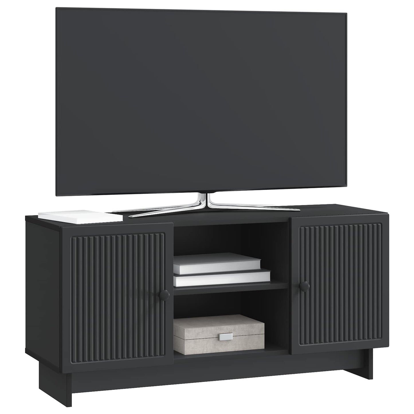 TV Cabinet 102 x 34.5 x 50 cm Black Engineered Wood
