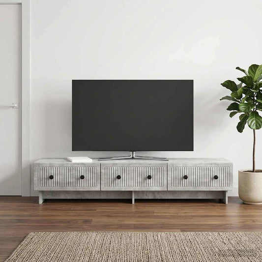 TV Cabinet 147 x 34.5 x 30 cm Concrete Grey Engineered Wood