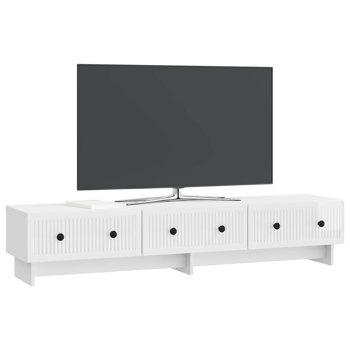 TV Cabinet High Gloss White 147 x 34.5 x 30 cm Engineered Wood