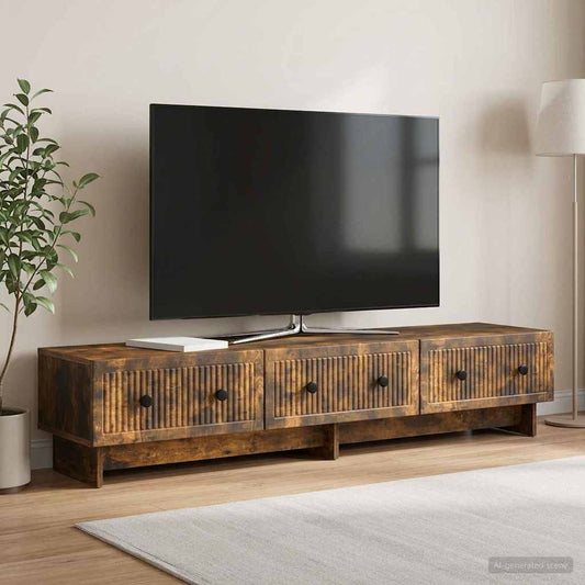 TV Cabinet 147 x 34.5 x 30 cm Smoked Oak Engineered Wood