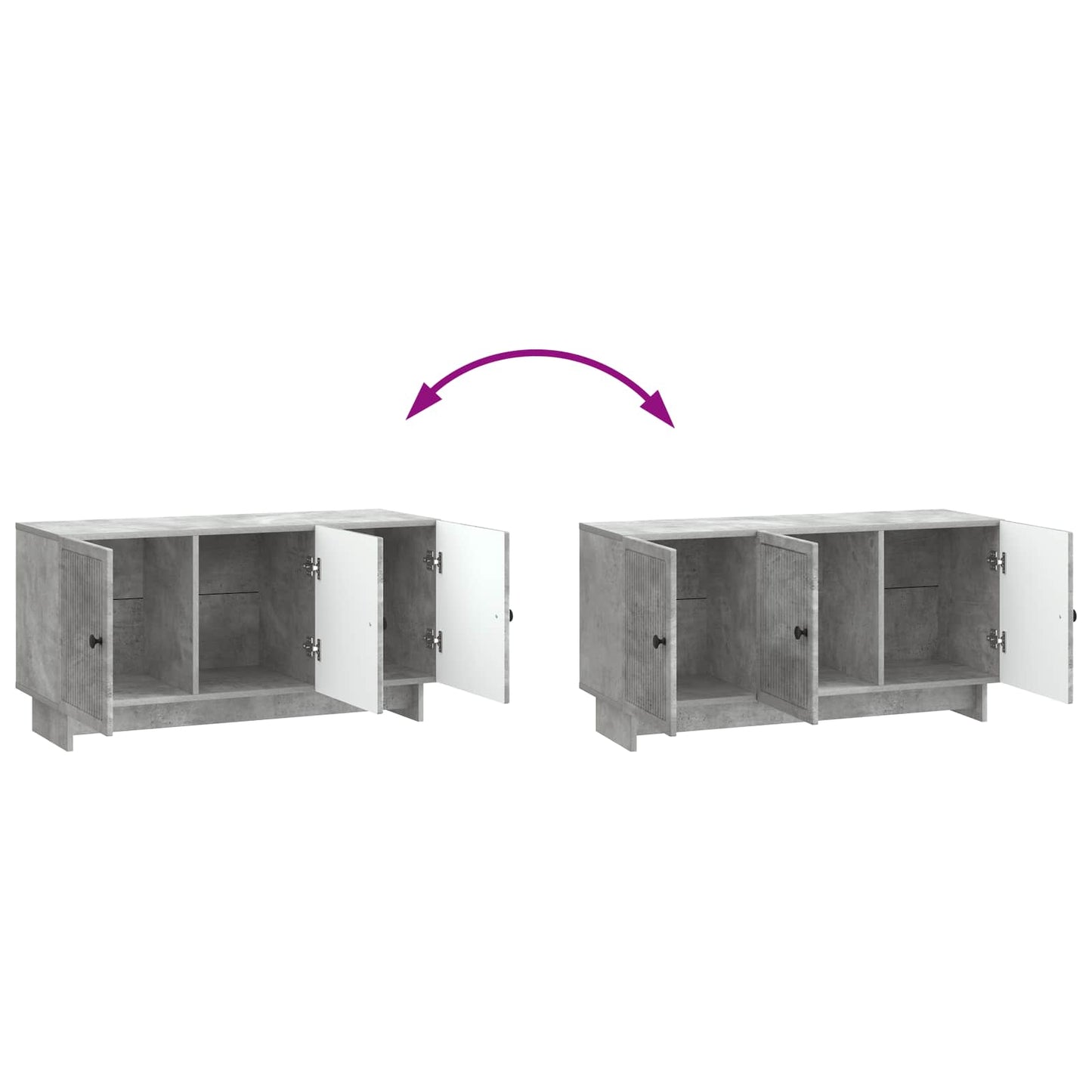 TV Cabinet Concrete Grey 99 x 34.5 x 50 cm Engineered Wood