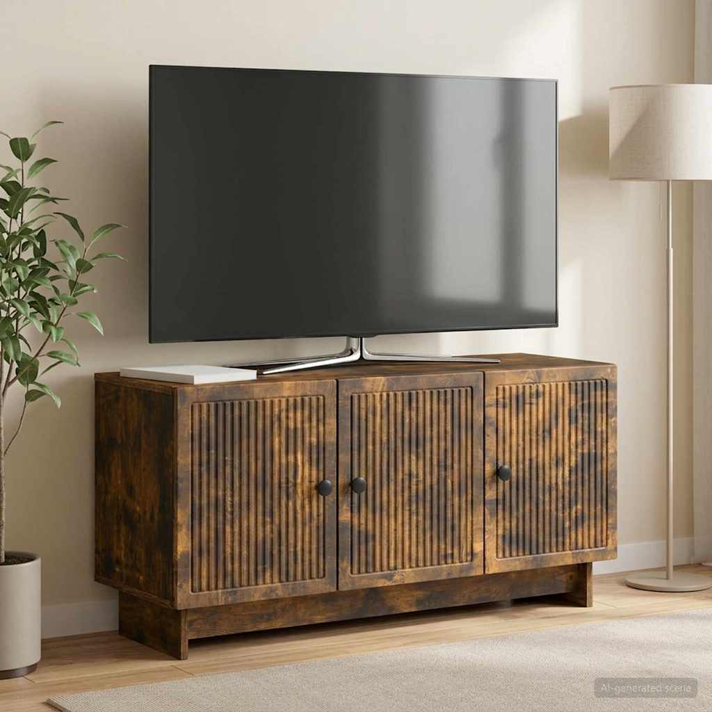 TV Cabinet Smoked Oak 99 x 34.5 x 50 cm Engineered Wood
