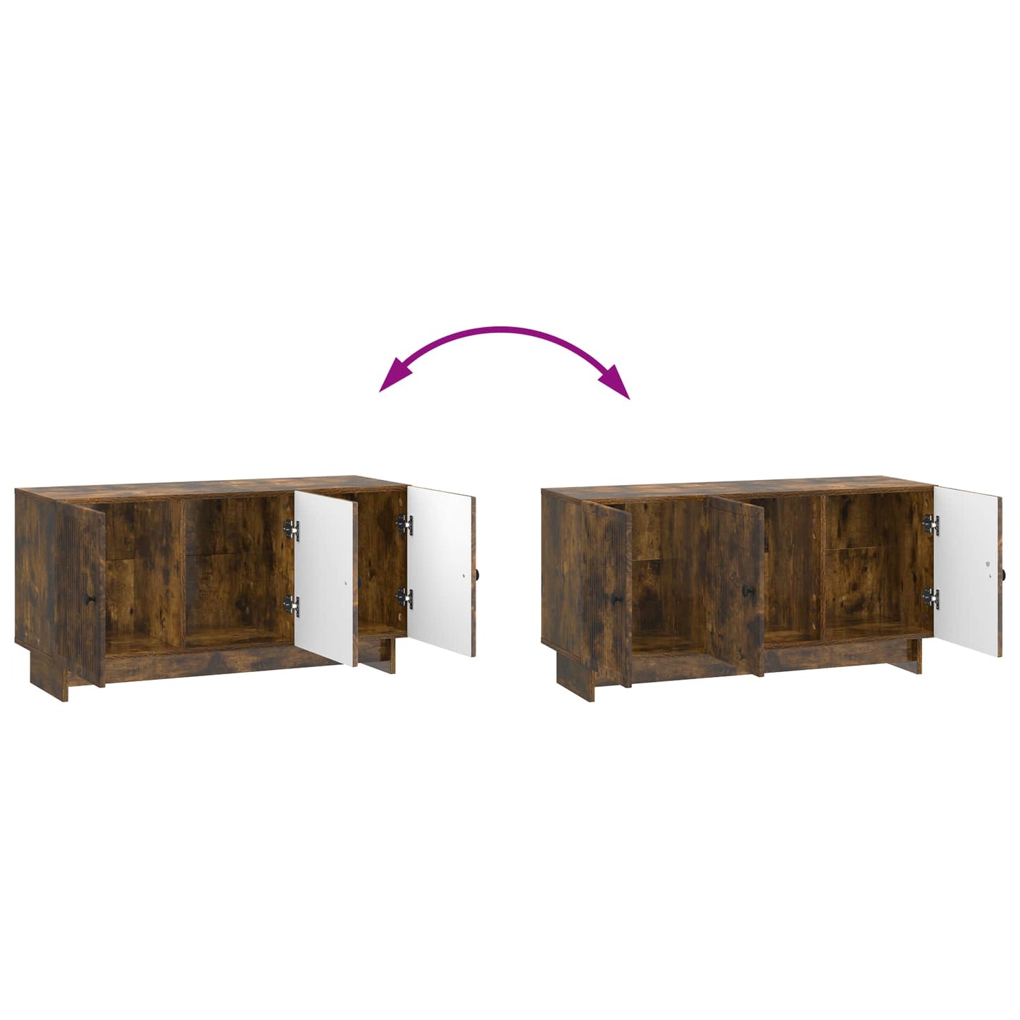 TV Cabinet Smoked Oak 99 x 34.5 x 50 cm Engineered Wood