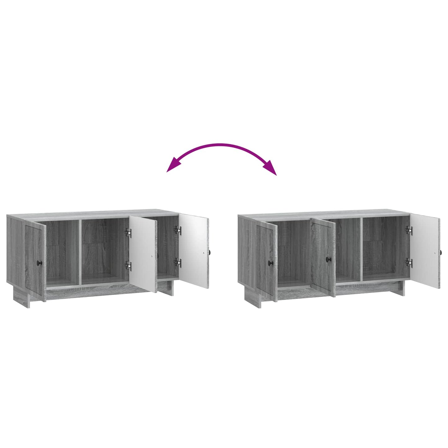 TV Cabinet 99 x 34.5 x 50 cm Grey Sonoma Engineered Wood
