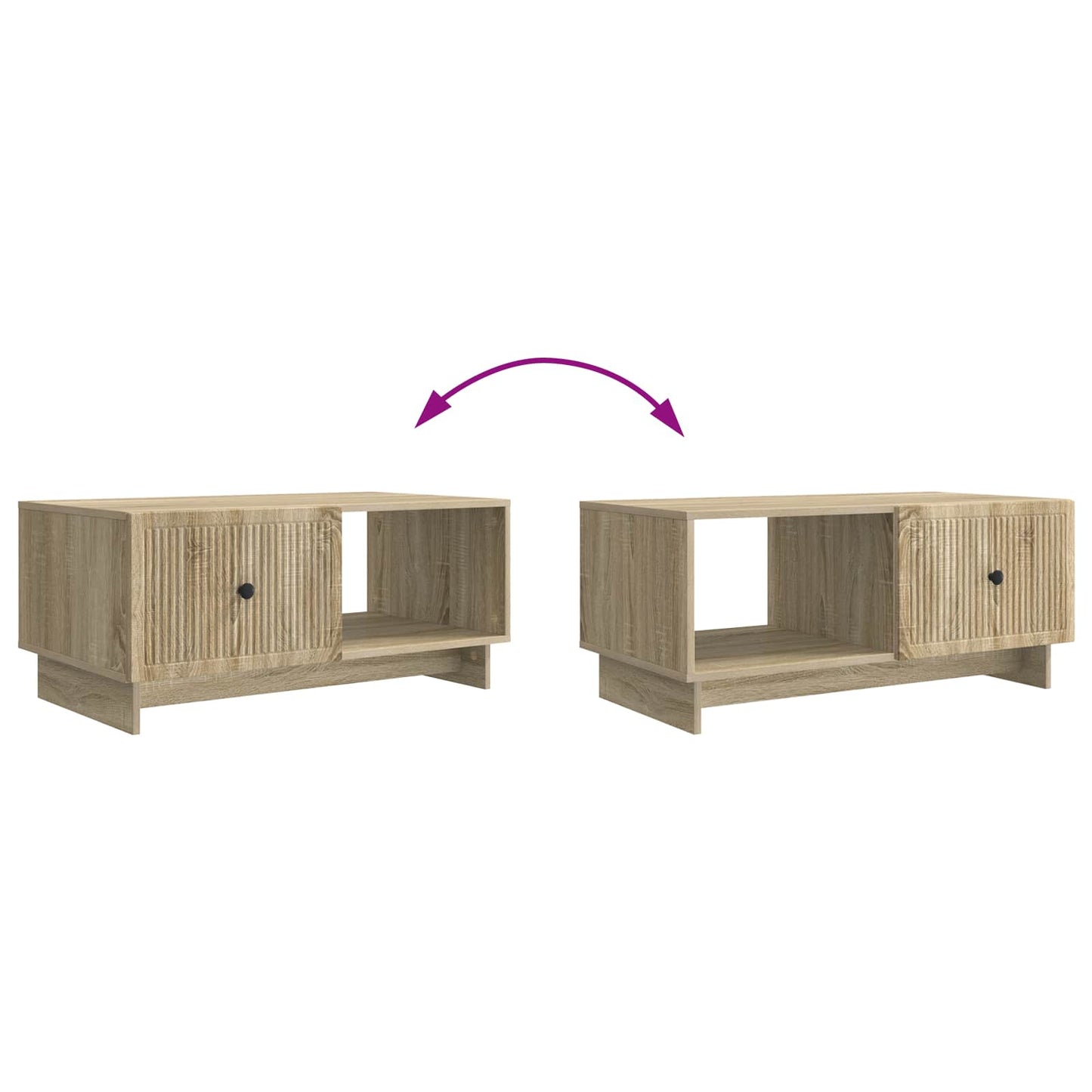 Coffee Table Sonoma Oak 90 x 50 x 40 cm Engineered Wood