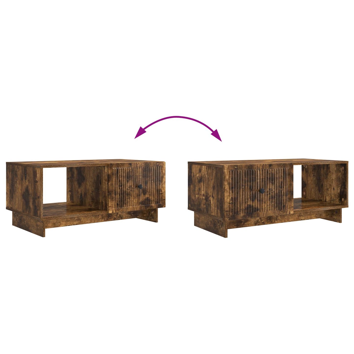 Coffee Table Smoked Oak 90 x 50 x 40 cm Engineered Wood