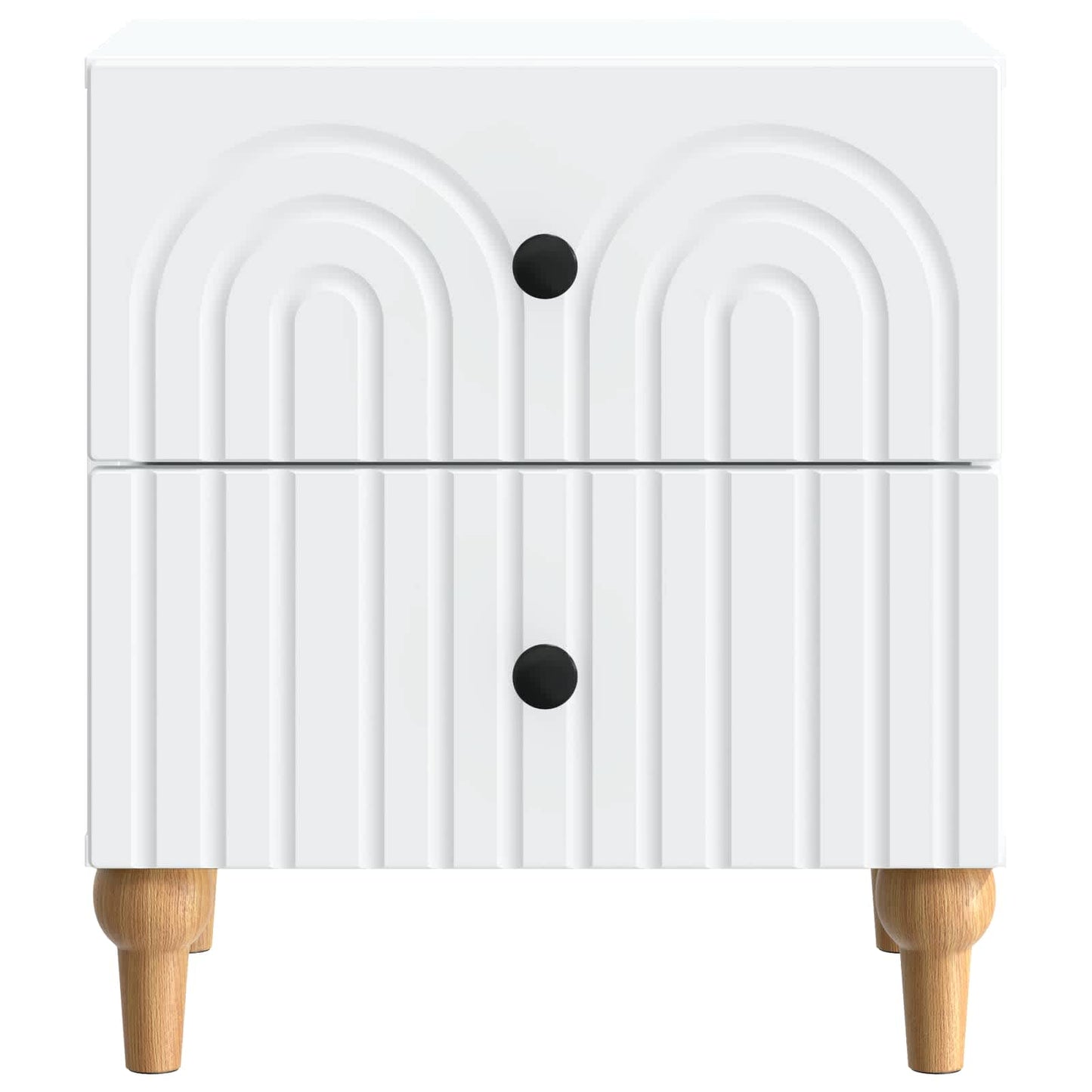 Bedside Cabinet 2 pcs White 43 x 34.5 x 48 cm Engineered Wood