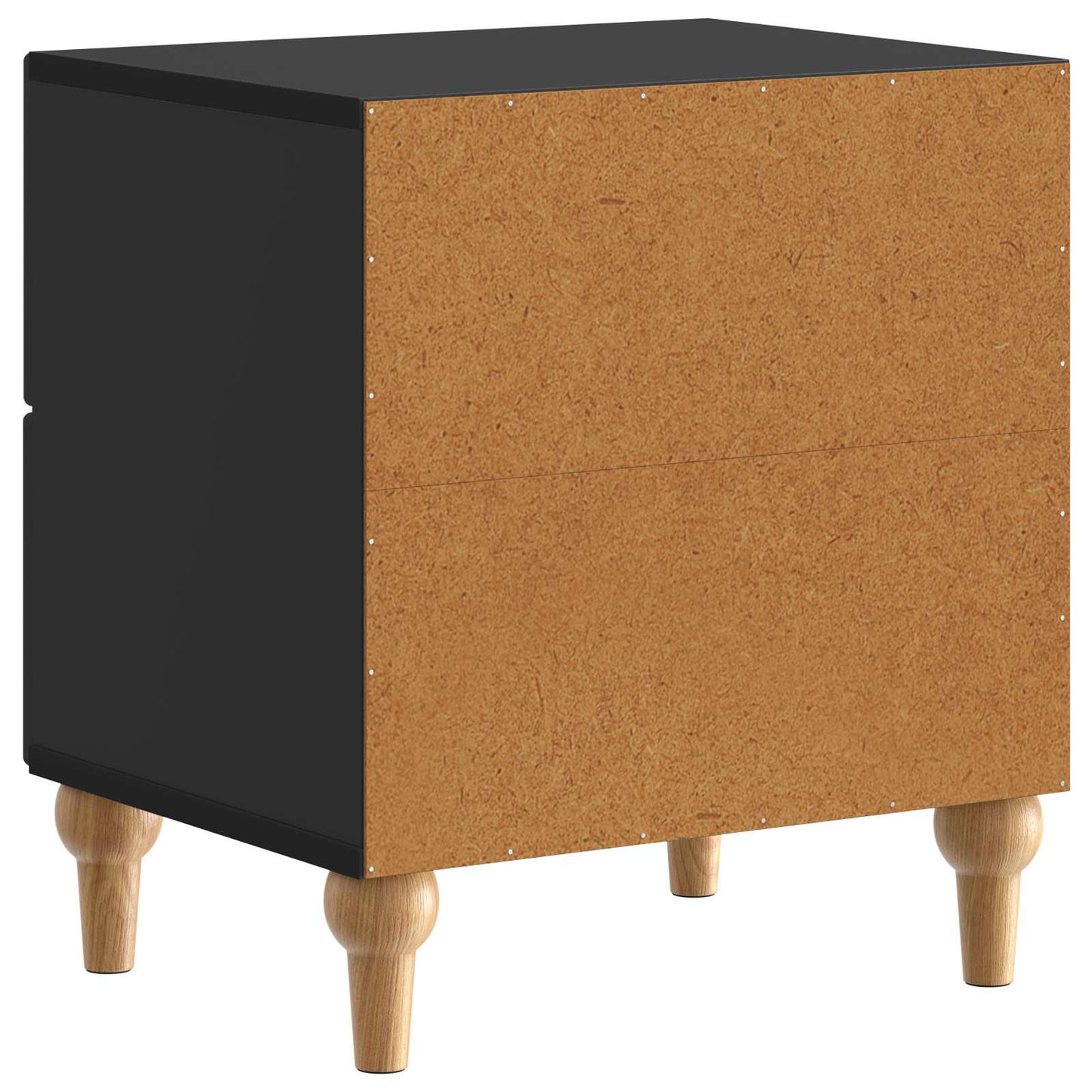 Bedside Cabinet Black 43 x 34.5 x 48 cm Engineered Wood