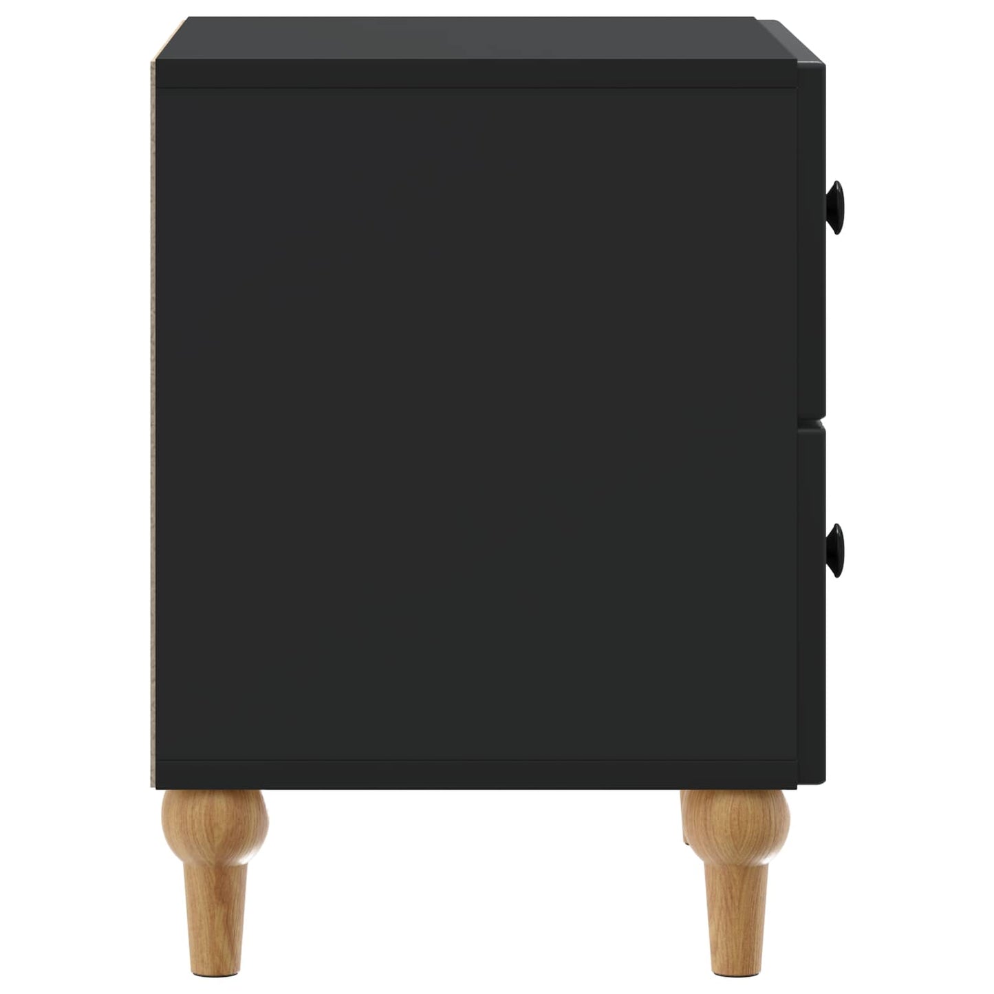 Bedside Cabinet Black 43 x 34.5 x 48 cm Engineered Wood