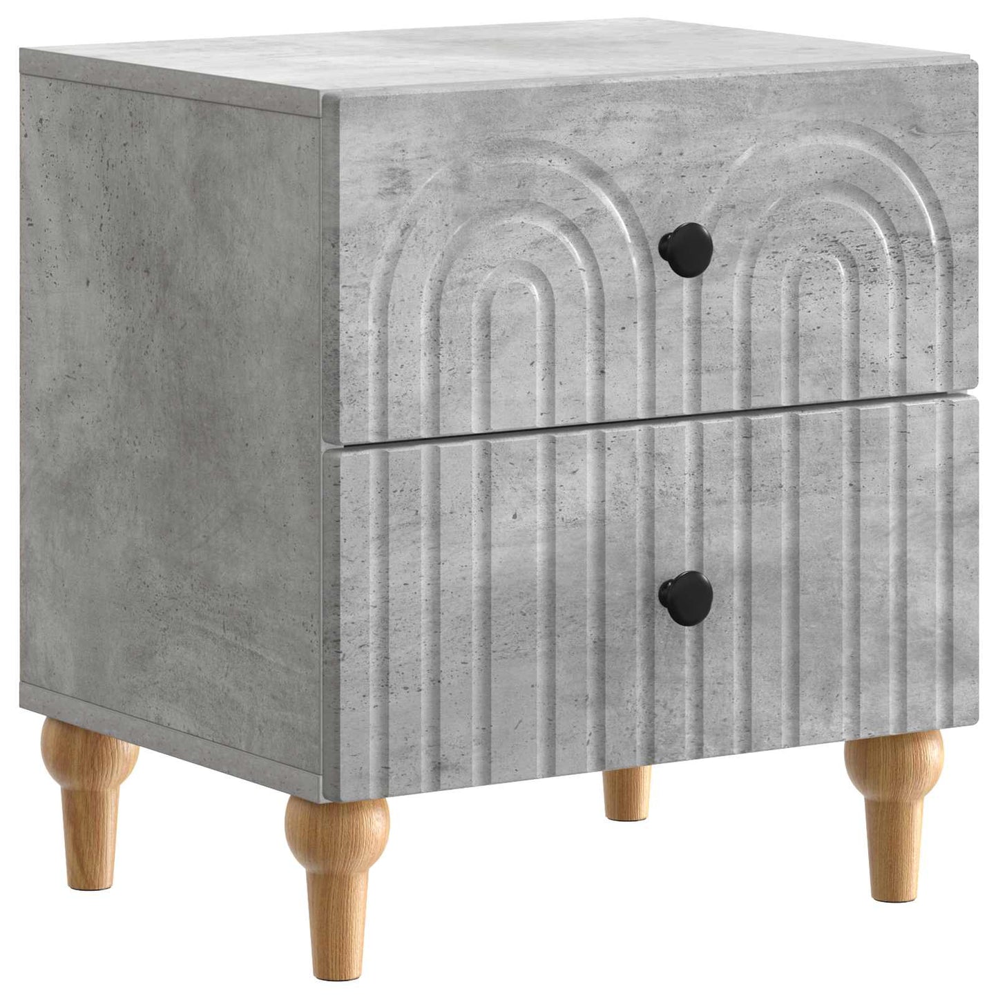 Bedside Cabinet 2 pcs Concrete Grey 43 x 34.5 x 48 cm