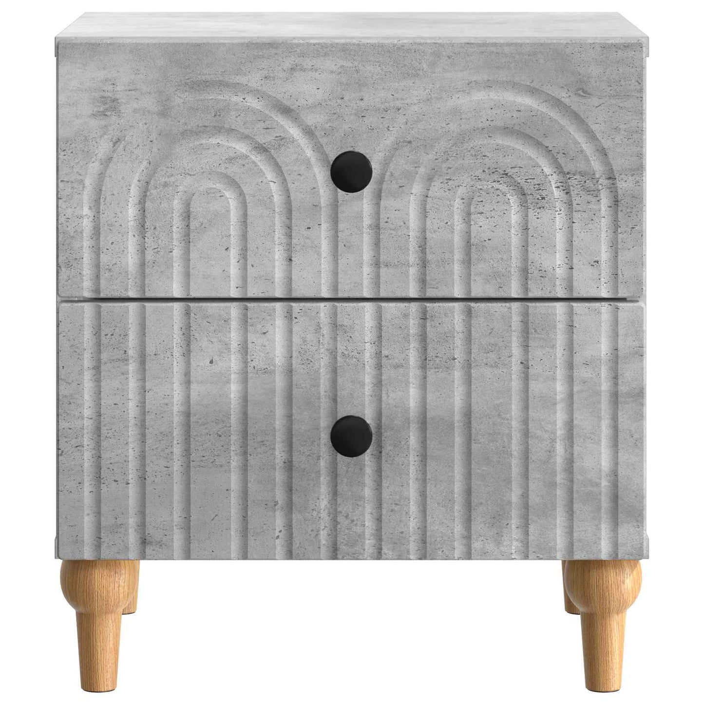 Bedside Cabinet 2 pcs Concrete Grey 43 x 34.5 x 48 cm