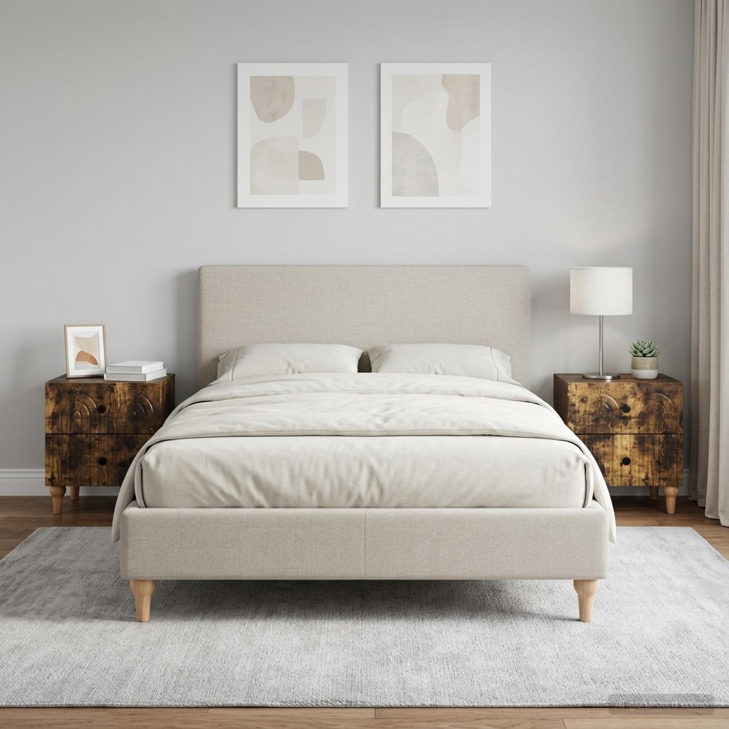 Bedside Cabinet with Drawer 2 pcs Smoked Oak 43 x 34.5 x 48 cm
