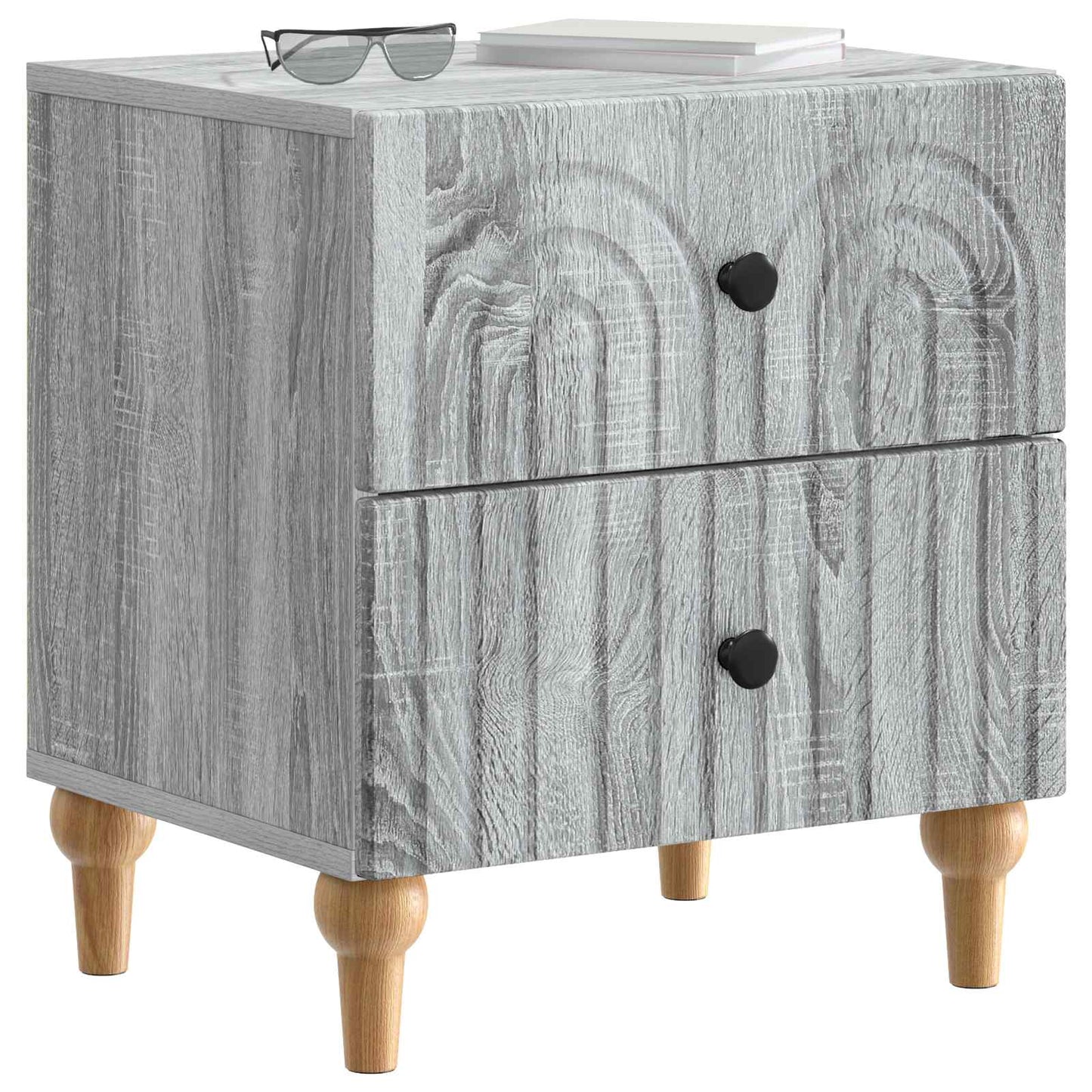 Bedside Cabinet Grey Sonoma 43 x 34.5 x 48 cm Engineered Wood