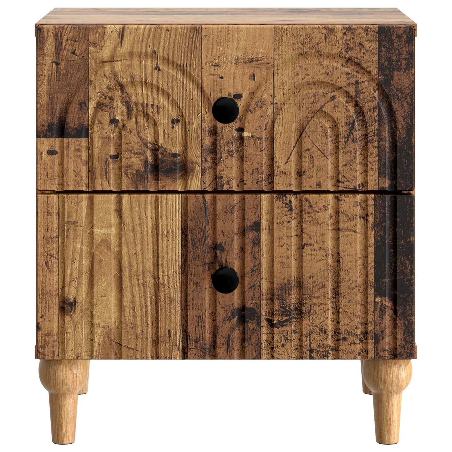 Bedside Cabinet with Drawer 2 pcs Old Wood 43 x 34.5 x 48 cm