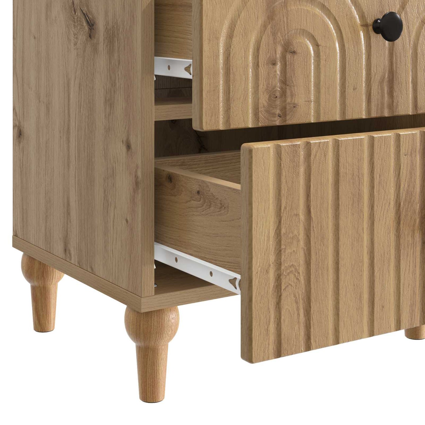 Bedside Cabinet 2 pcs Artisan Oak 43 x 34.5 x 48 cm