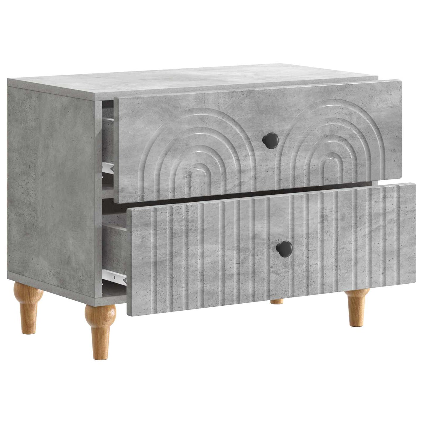 Bedside Cabinet Concrete Grey 62 x 34.5 x 48 cm Engineered Wood