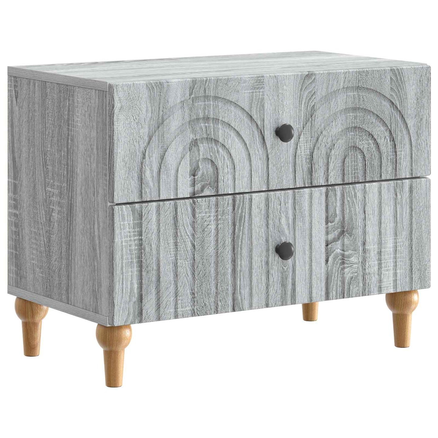 Bedside Cabinet Grey Sonoma 62 x 34.5 x 48 cm Engineered Wood