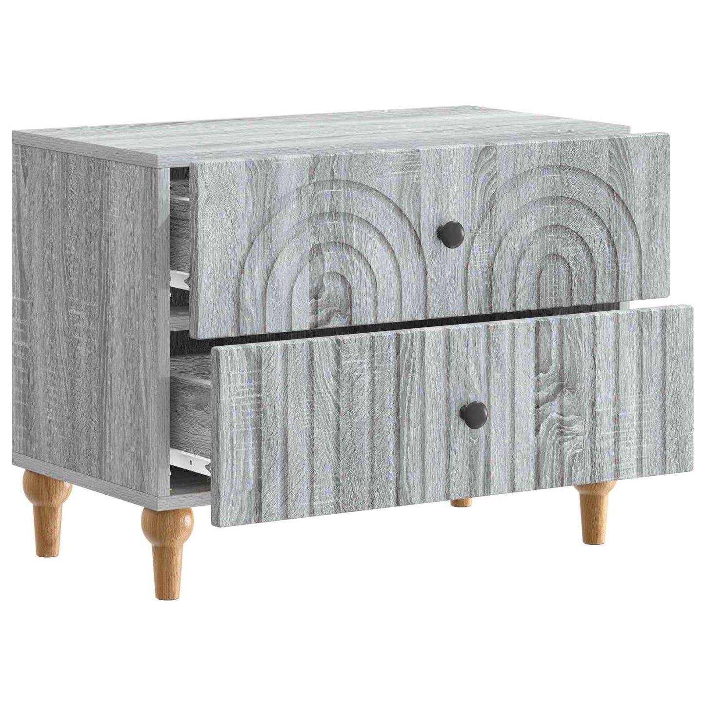 Bedside Cabinet Grey Sonoma 62 x 34.5 x 48 cm Engineered Wood
