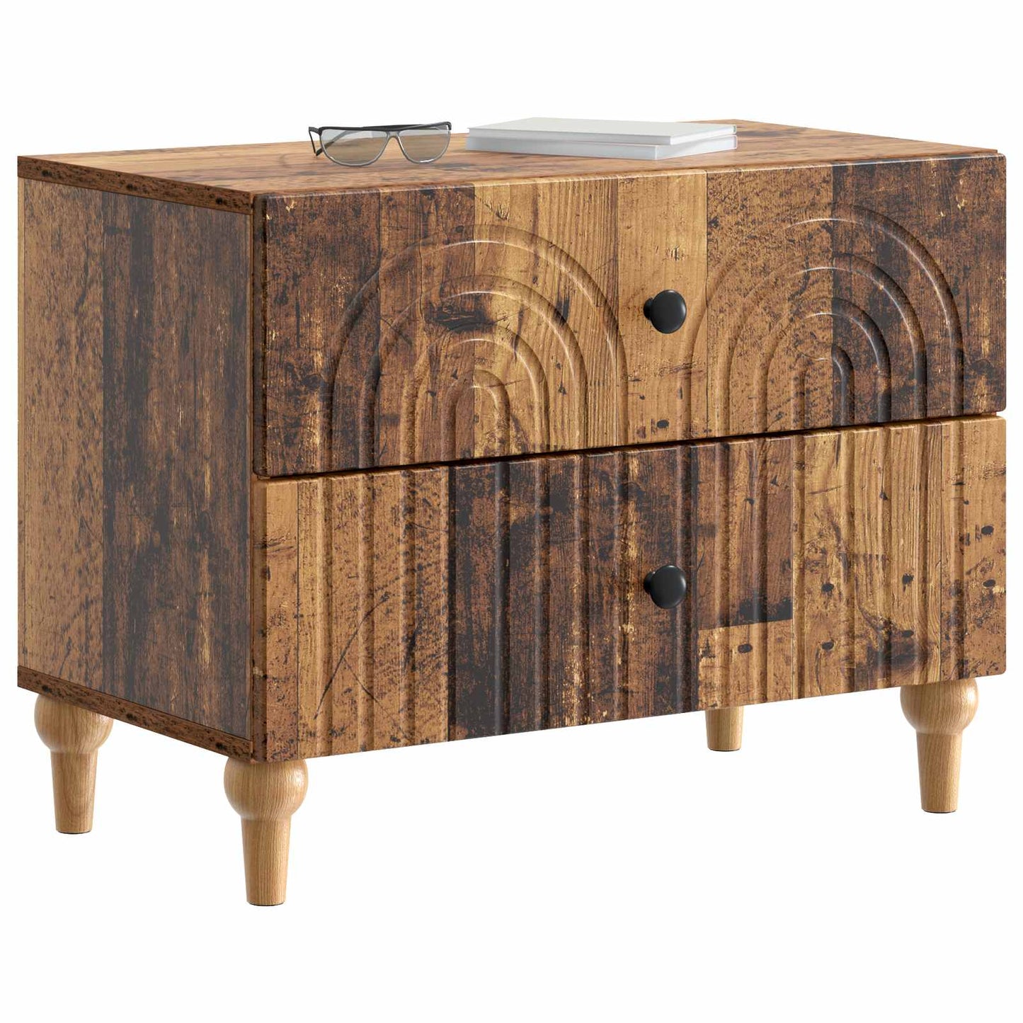 Bedside Cabinet Old Wood 62 x 34.5 x 48 cm Engineered Wood