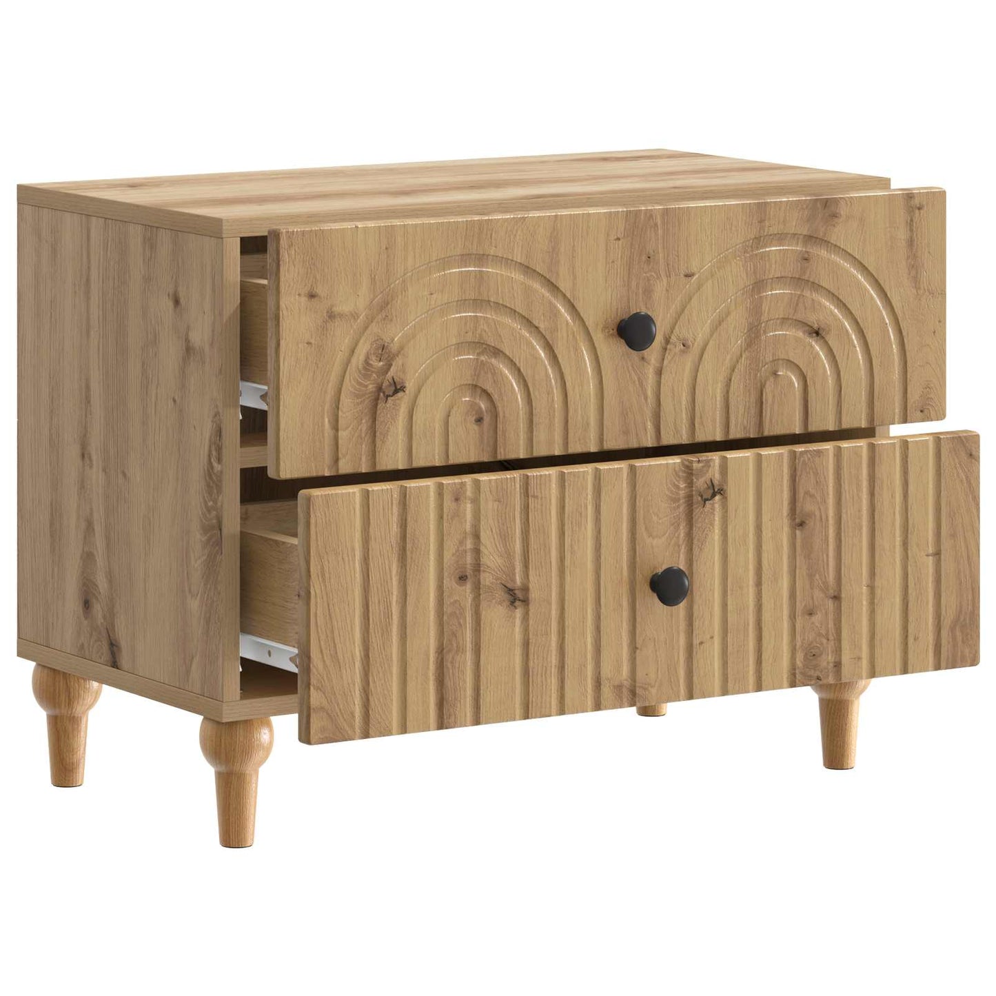 Bedside Cabinet Artisan Oak 62 x 34.5 x 48 cm Engineered Wood