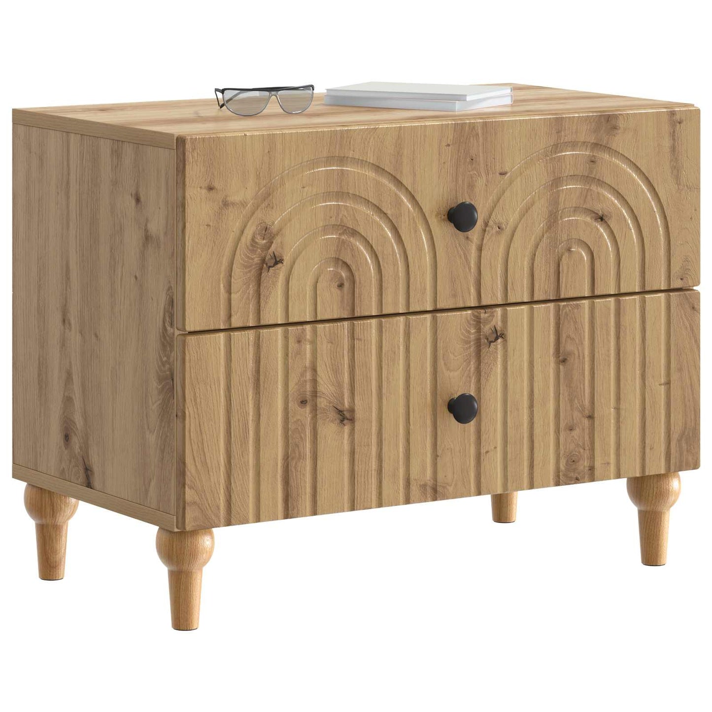 Bedside Cabinet Artisan Oak 62 x 34.5 x 48 cm Engineered Wood