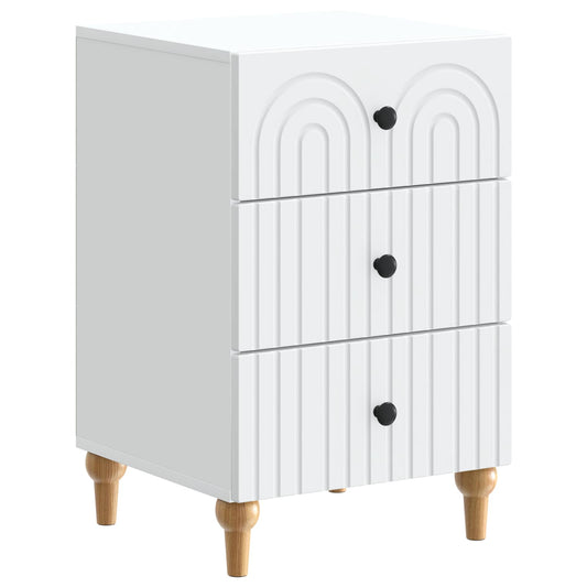 Bedside Cabinet White 43x 41 x 66.5 cm Engineered Wood