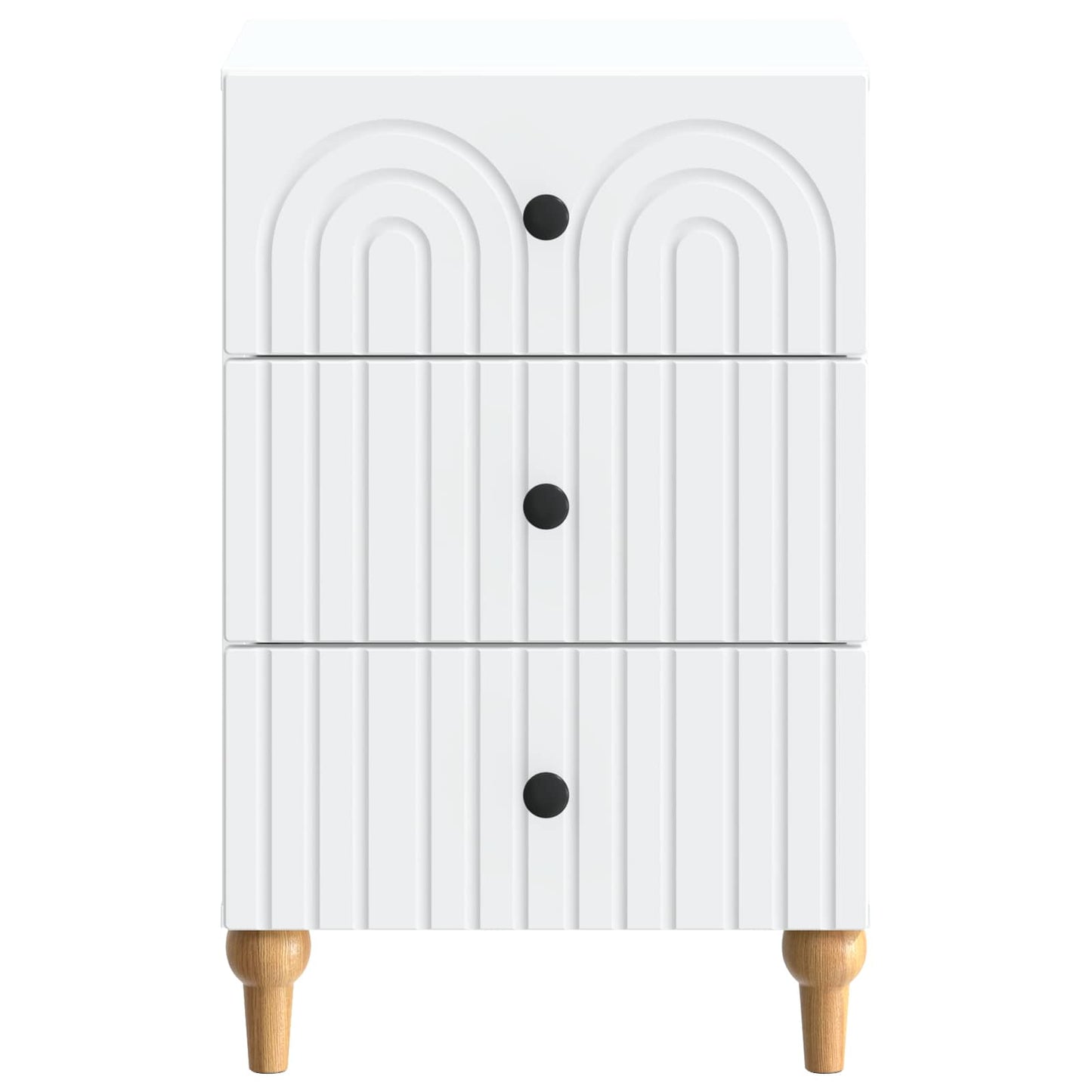 Bedside Cabinet White 43x 41 x 66.5 cm Engineered Wood