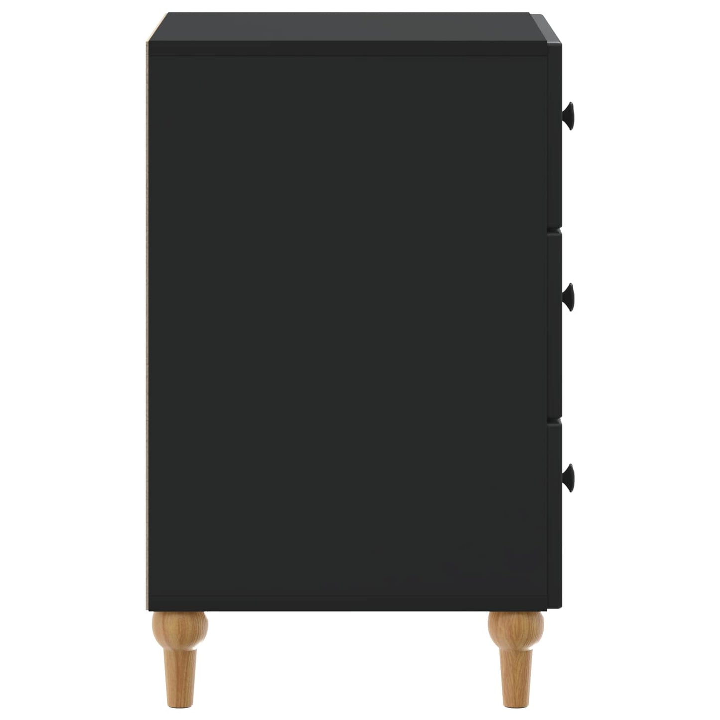 Bedside Cabinet Black 43x 41 x 66.5 cm Engineered Wood
