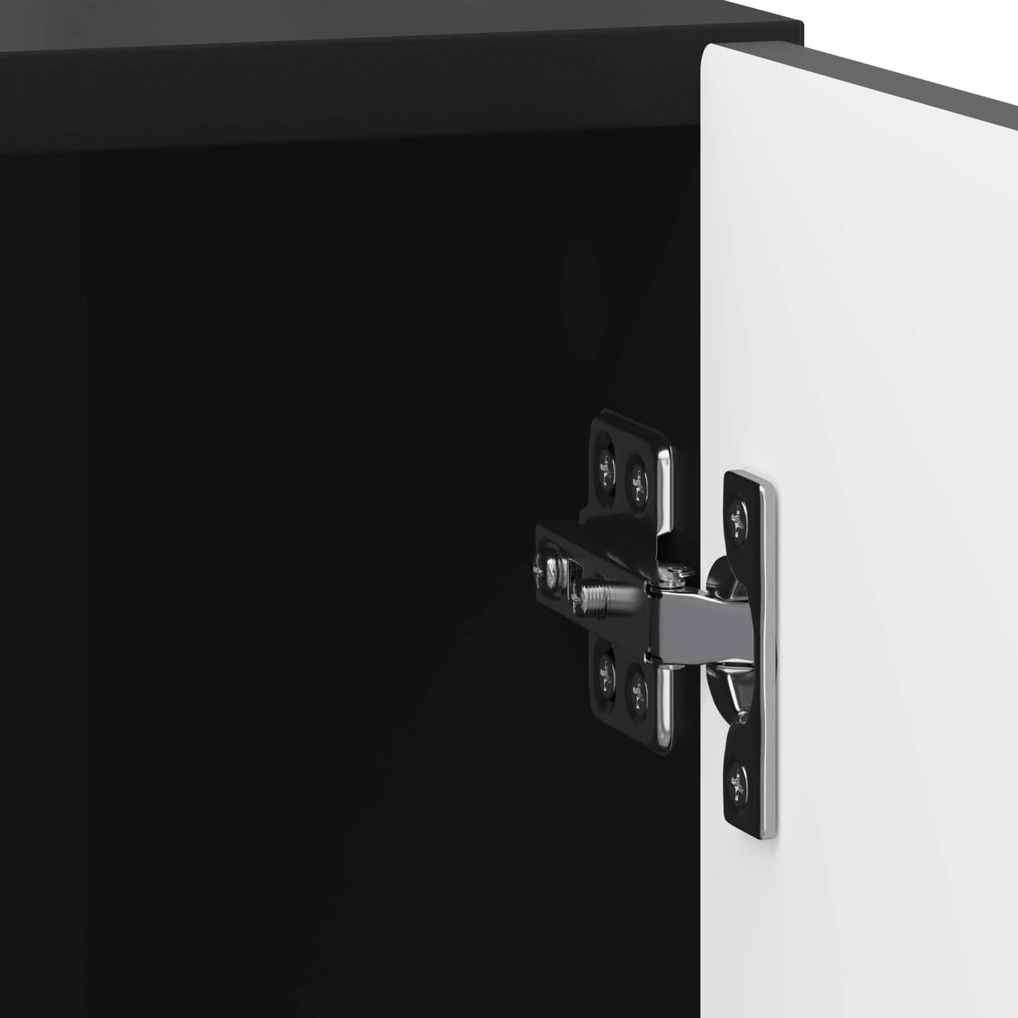 Bedside Cabinet Black 43 x 34.5 x 50 cm Engineered Wood