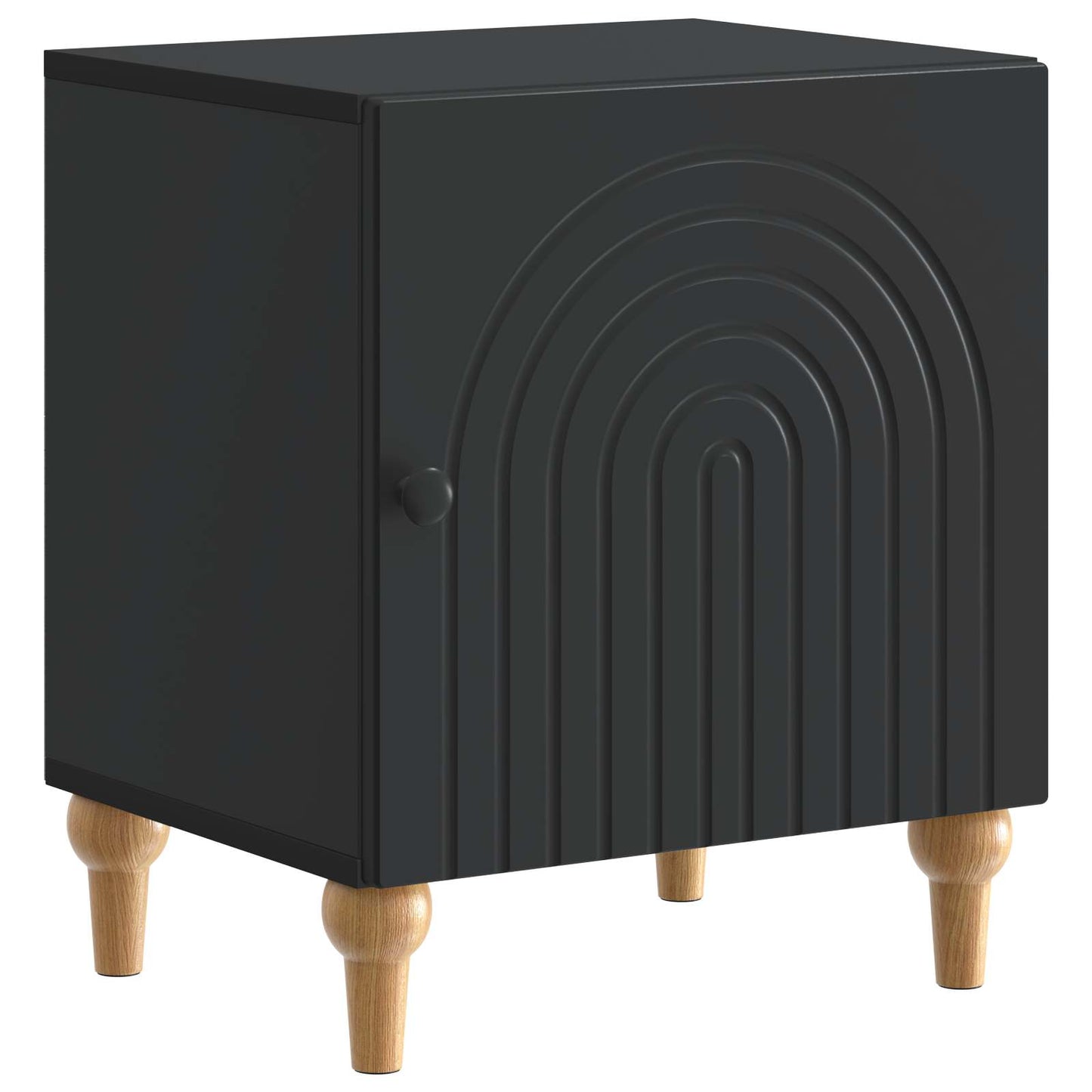 Bedside Cabinet Black 43 x 34.5 x 50 cm Engineered Wood