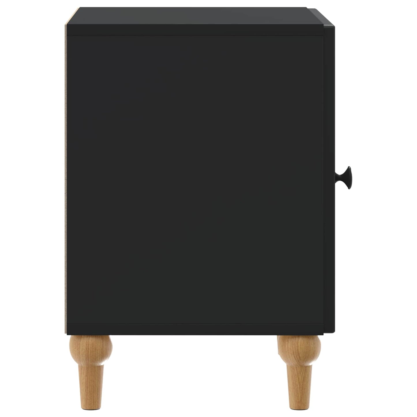 Bedside Cabinet Black 43 x 34.5 x 50 cm Engineered Wood