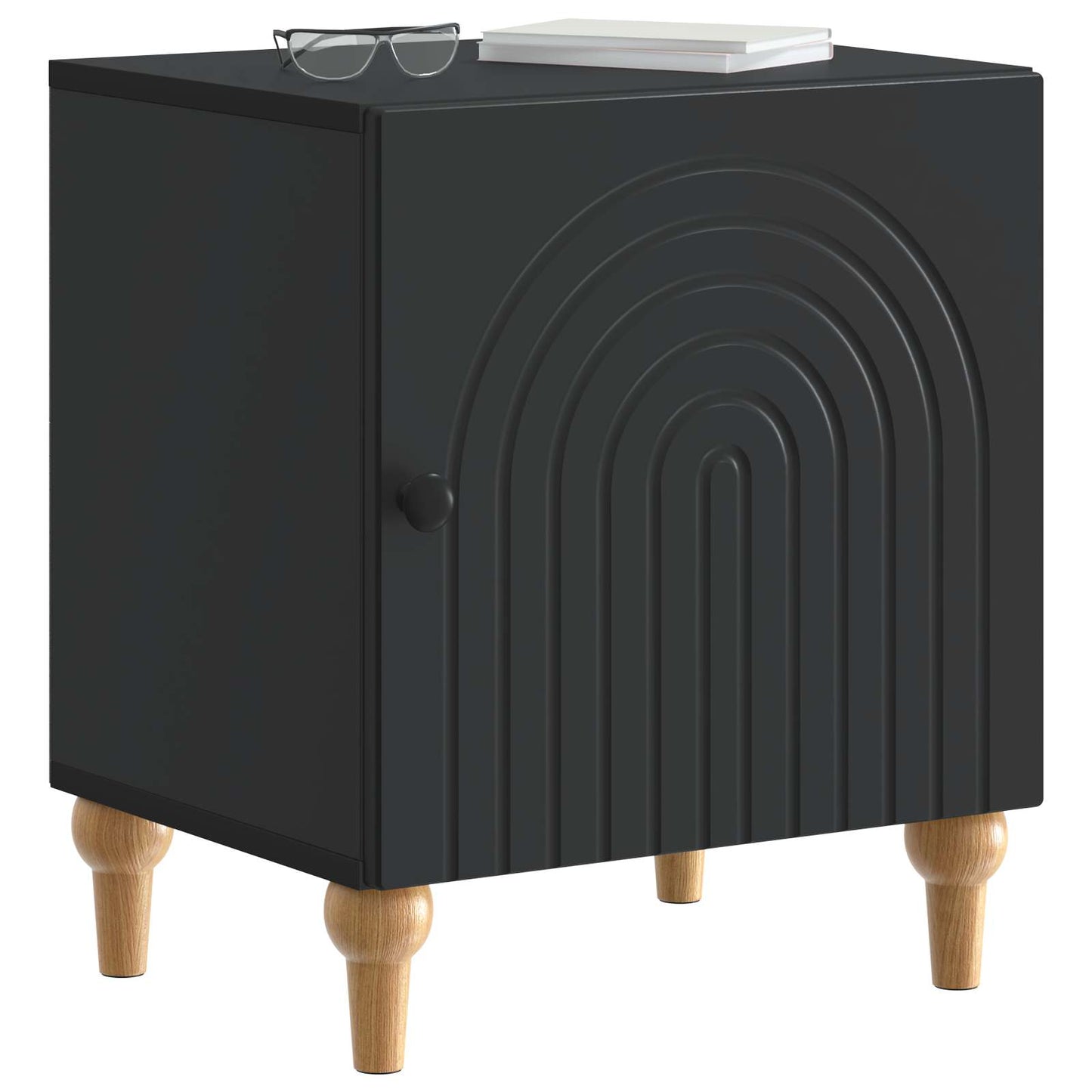 Bedside Cabinet 2 pcs Black 43 x 34.5 x 50 cm Engineered Wood