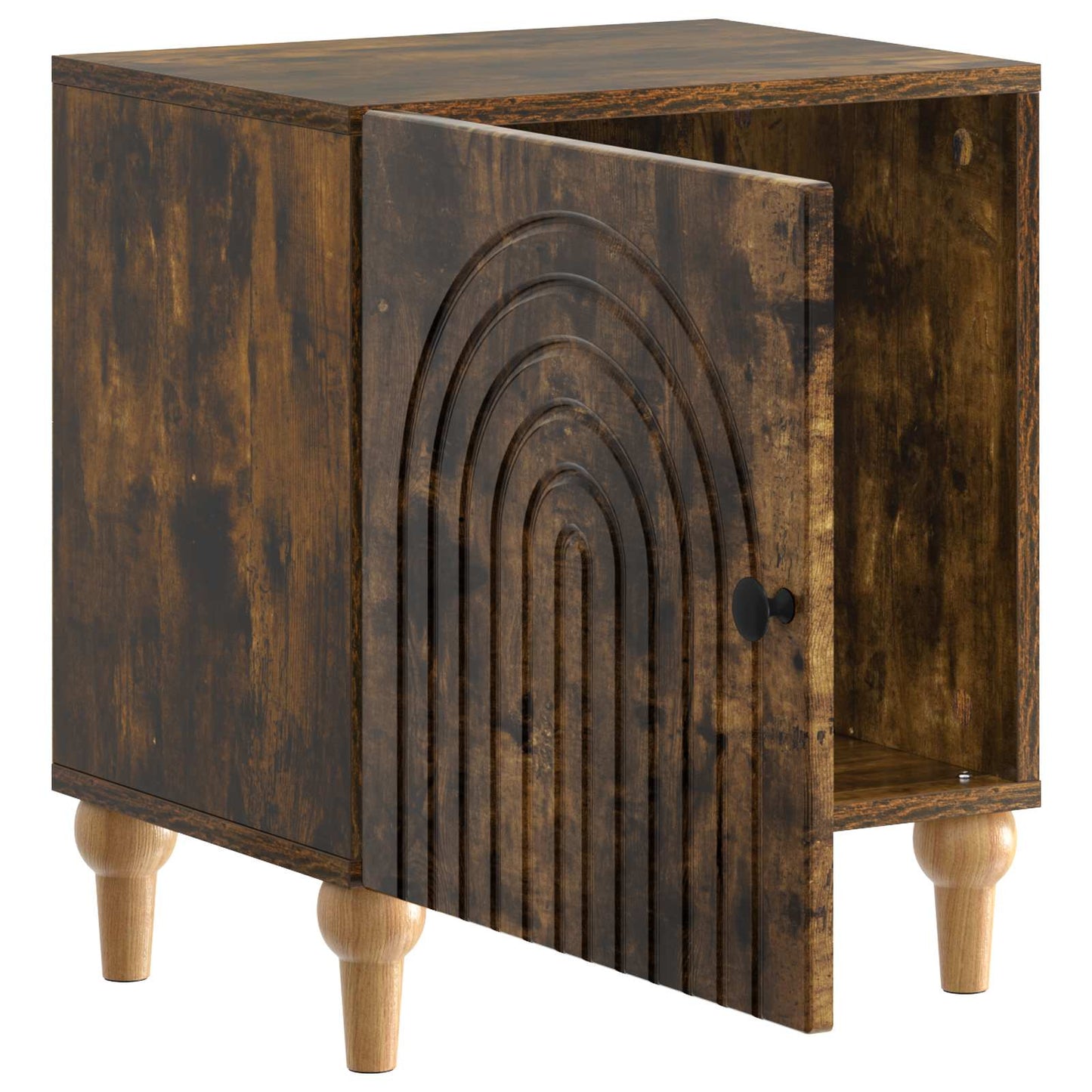 Bedside Cabinet Smoked Oak 43 x 34.5 x 50 cm Engineered Wood