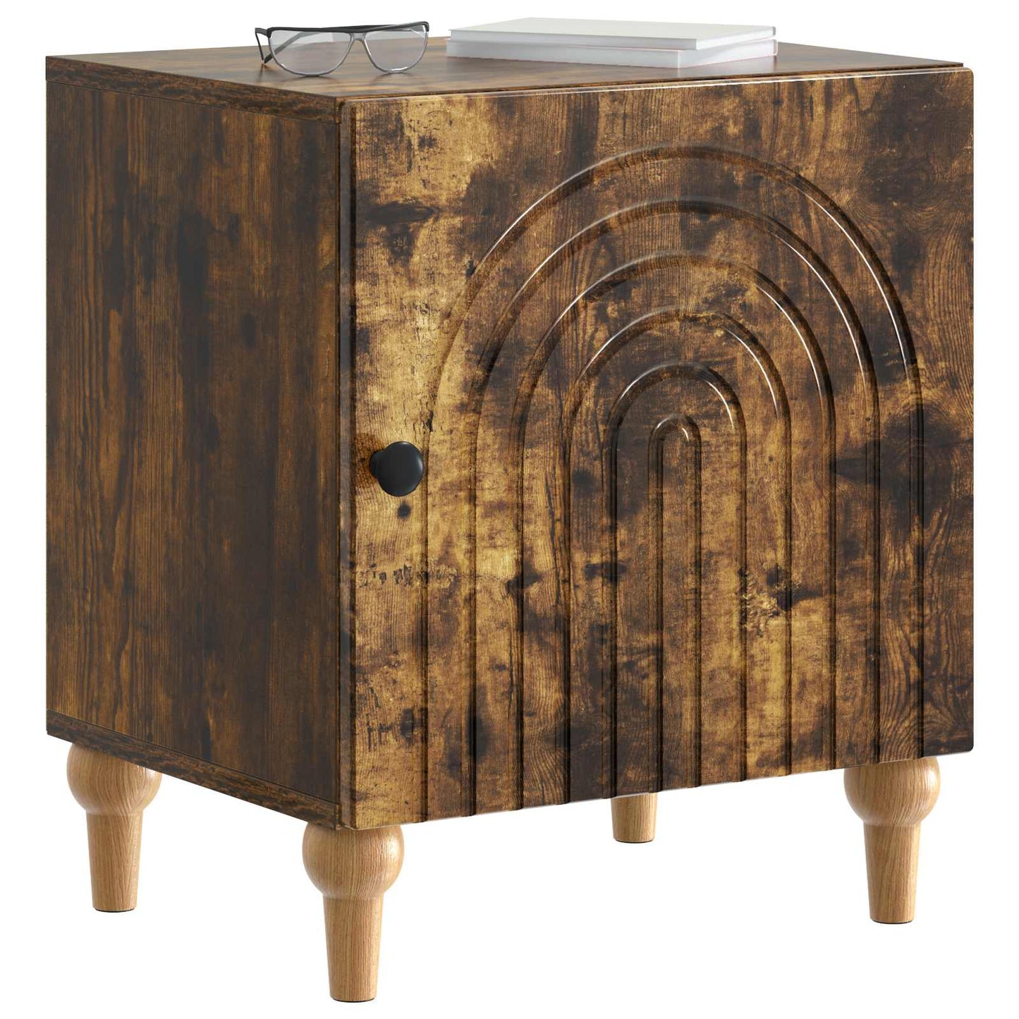 Bedside Cabinet Smoked Oak 43 x 34.5 x 50 cm Engineered Wood