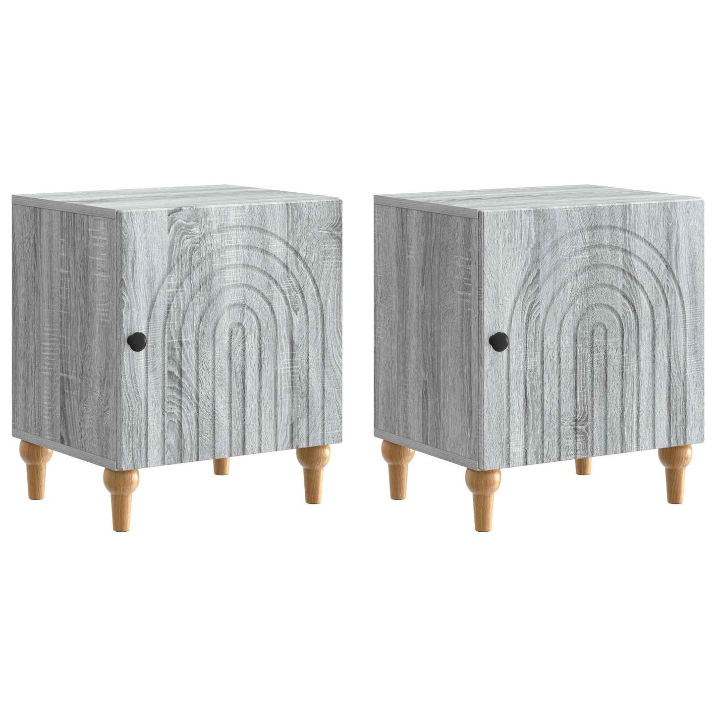 Bedside Cabinet 2 pcs Grey Sonoma 43 x 34.5 x 50 cm