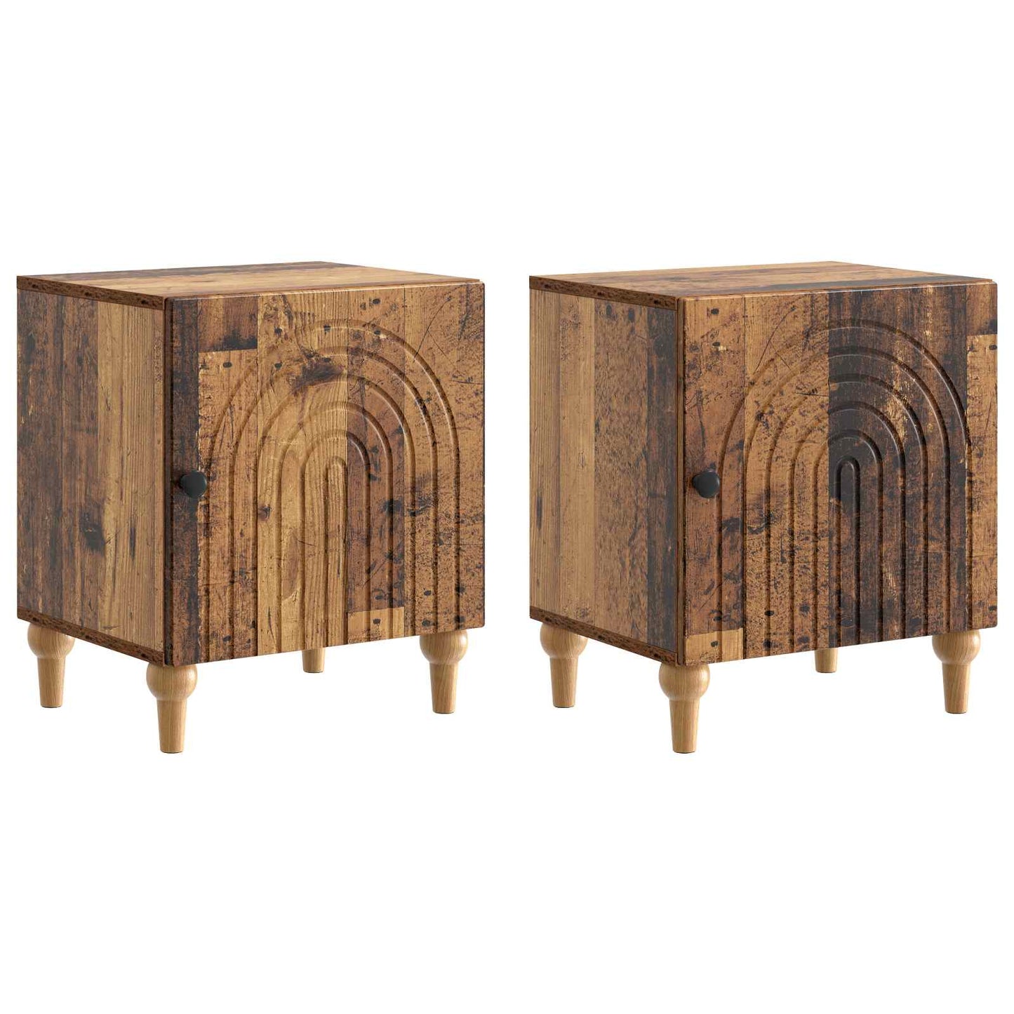Bedside Cabinet 2 pcs Old Wood 43 x 34.5 x 50 cm