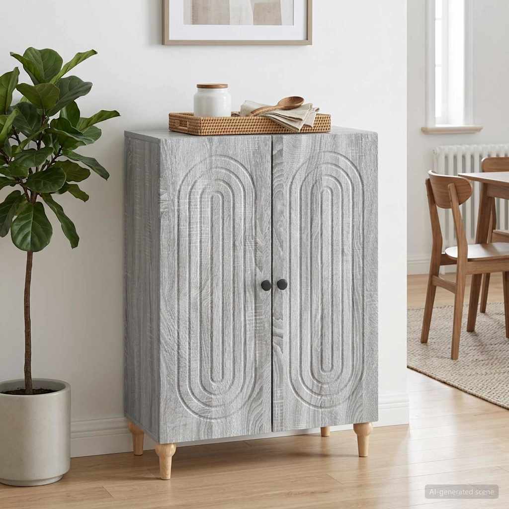 Sideboard Grey Sonoma 66 x 34.5 x 90 cm Engineered Wood