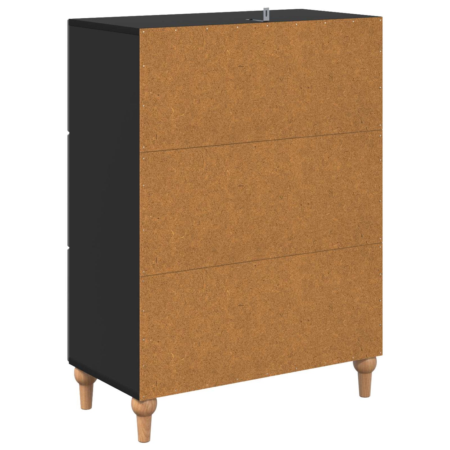 Drawer Cabinet Black 66 x 34.5 x 90 cm Engineered Wood