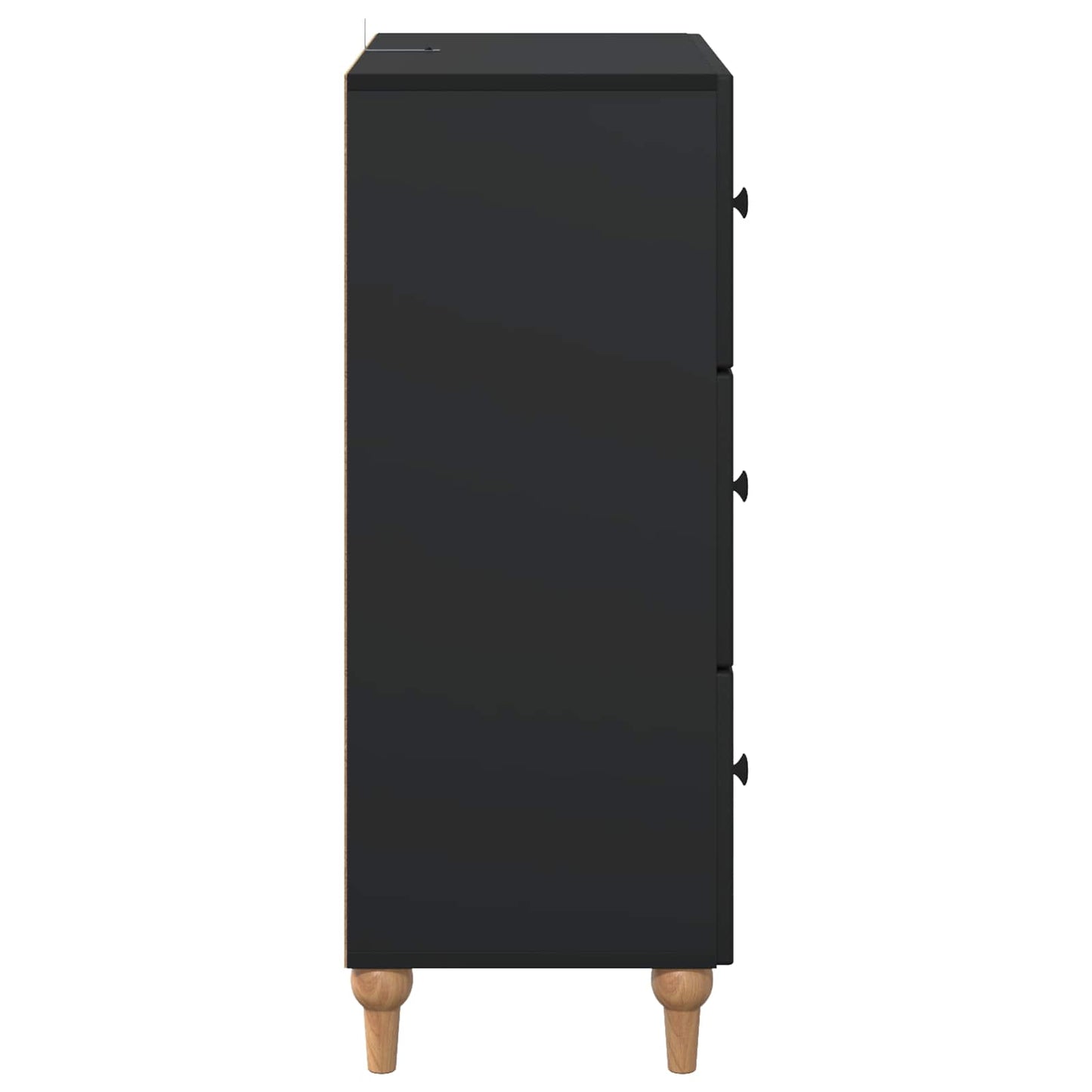 Drawer Cabinet Black 66 x 34.5 x 90 cm Engineered Wood