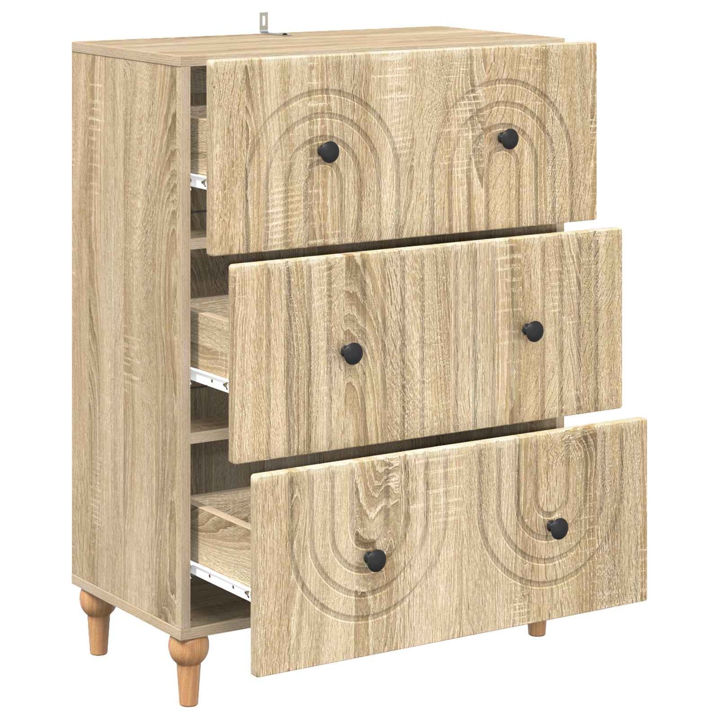 Drawer Cabinet Sonoma Oak 66 x 34.5 x 90 cm Engineered Wood