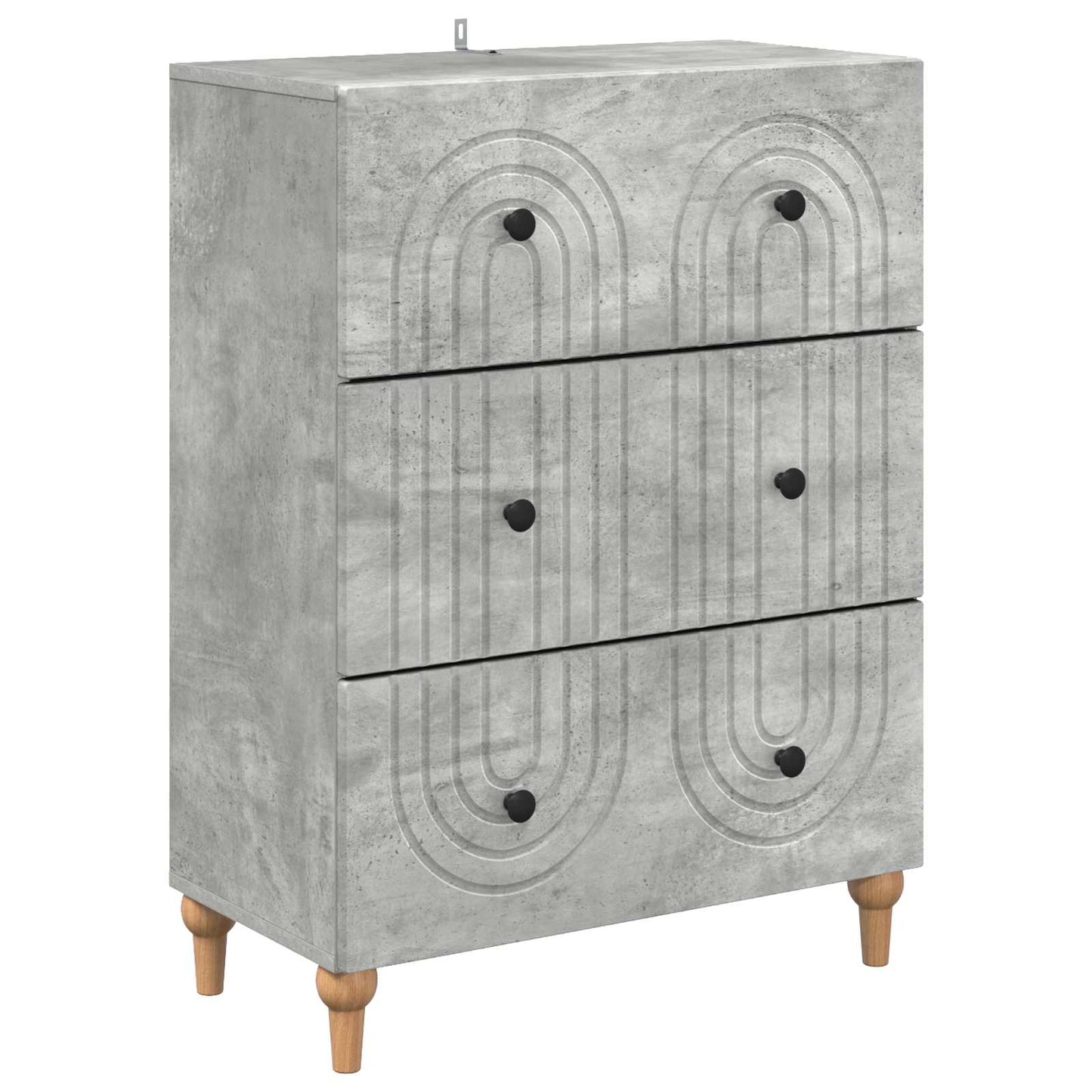 Drawer Cabinet Concrete Grey 66 x 34.5 x 90 cm Engineered Wood