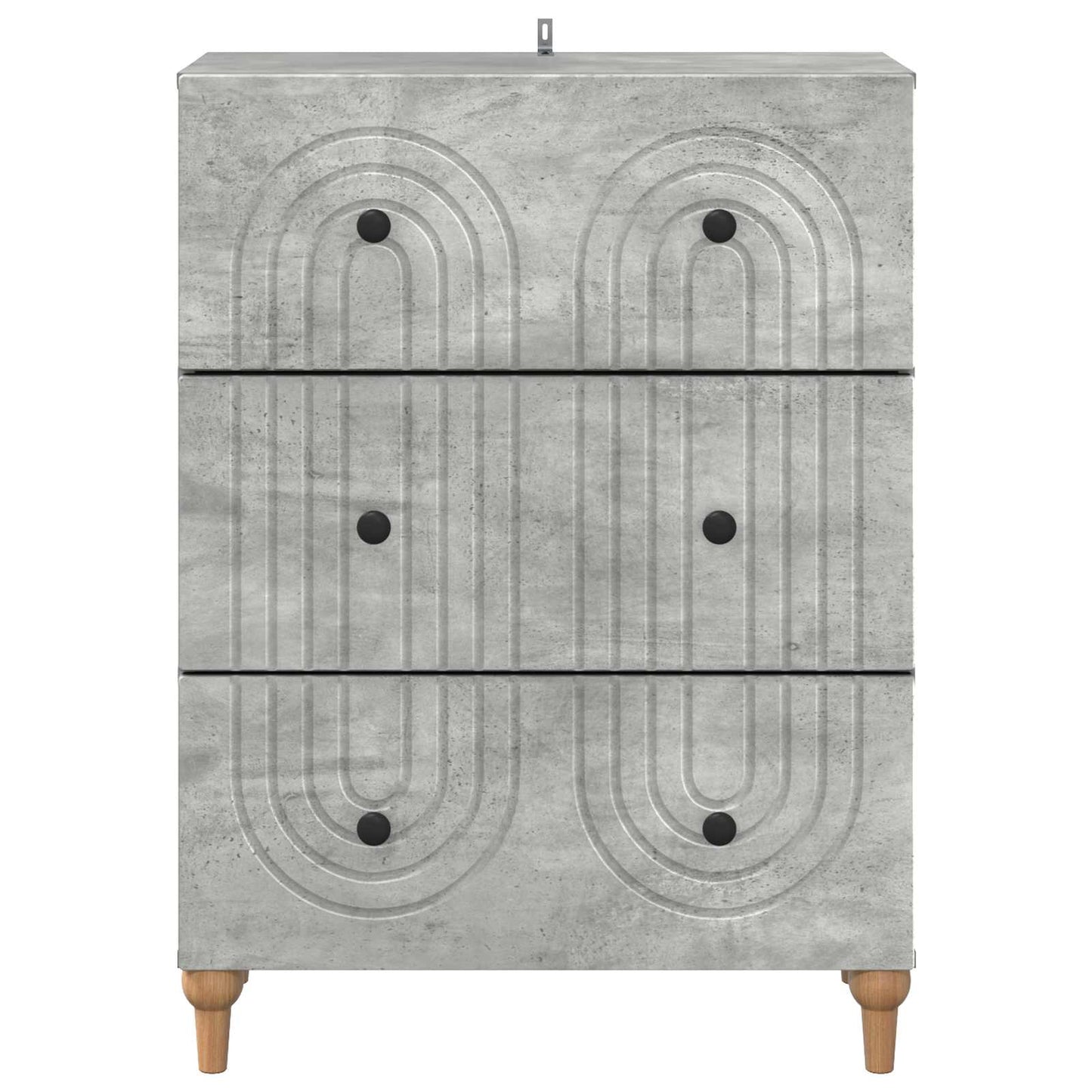 Drawer Cabinet Concrete Grey 66 x 34.5 x 90 cm Engineered Wood