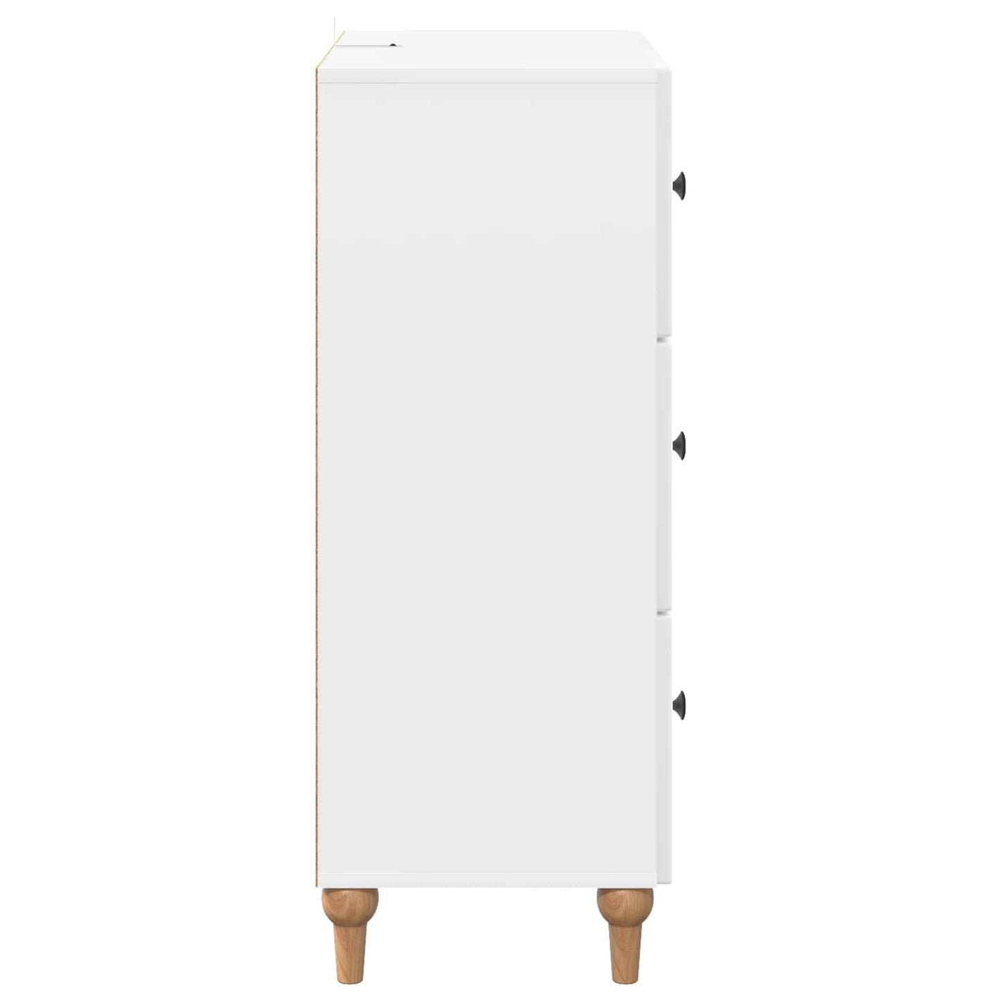 Drawer Cabinet High Gloss White 66 x 34.5 x 90 cm