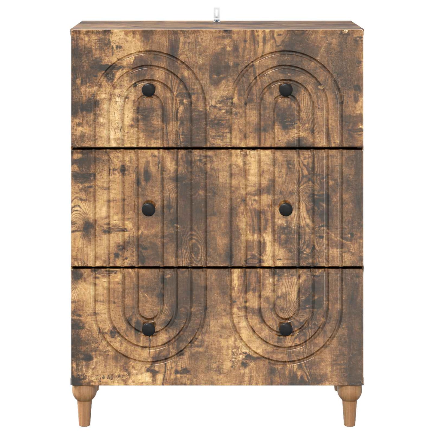 Drawer Cabinet Smoked Oak 66 x 34.5 x 90 cm Engineered Wood
