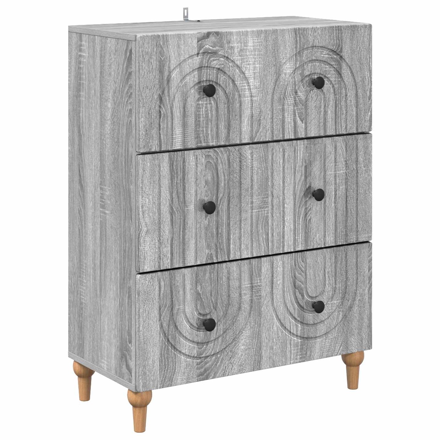 Drawer Cabinet Grey Sonoma 66 x 34.5 x 90 cm Engineered Wood