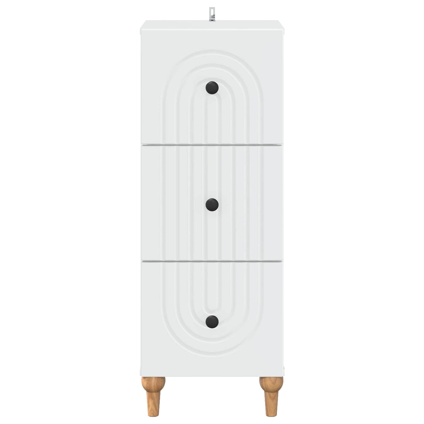 Drawer Cabinet White 33 x 34.5 x 90 cm Engineered Wood