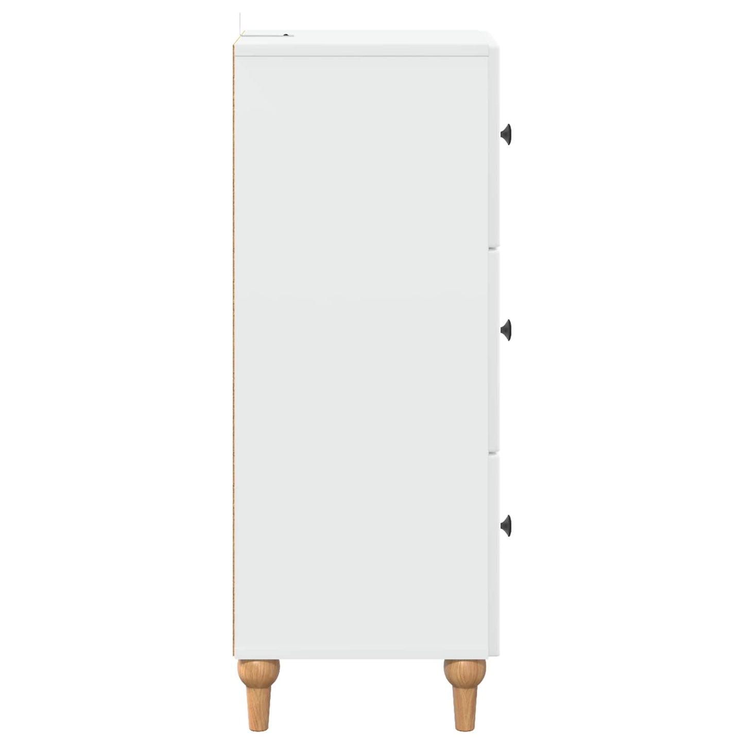 Drawer Cabinet White 33 x 34.5 x 90 cm Engineered Wood